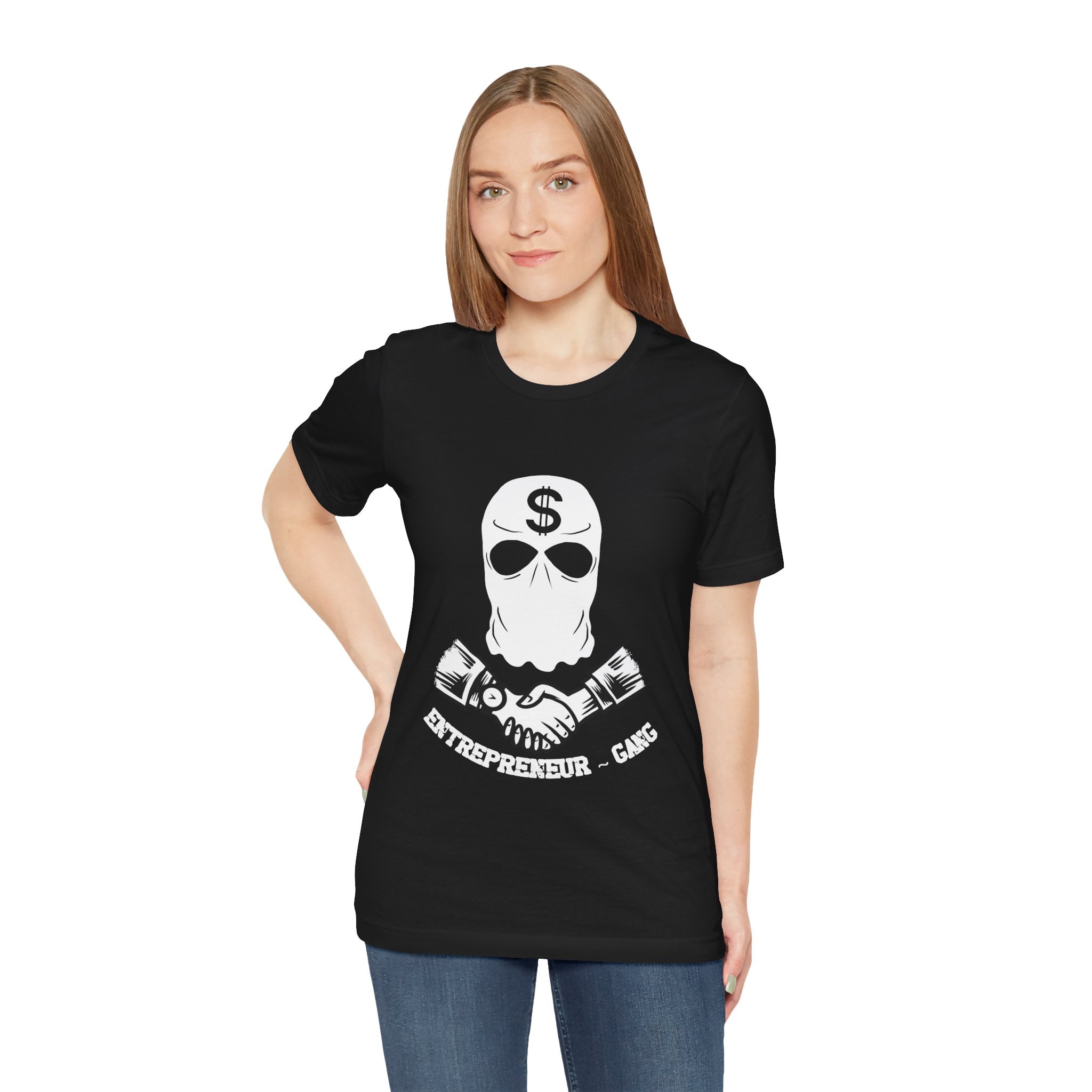 Entrepreneur Gang T-Shirt — Skull Mask Money Logo Tee
