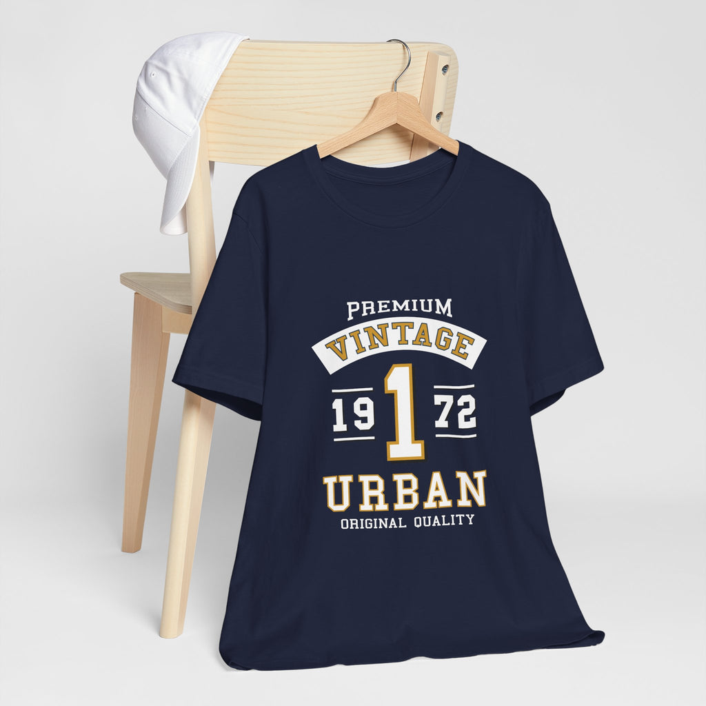Vintage 1972 Urban Tee — Premium Retro Number 1 Graphic T-Shirt