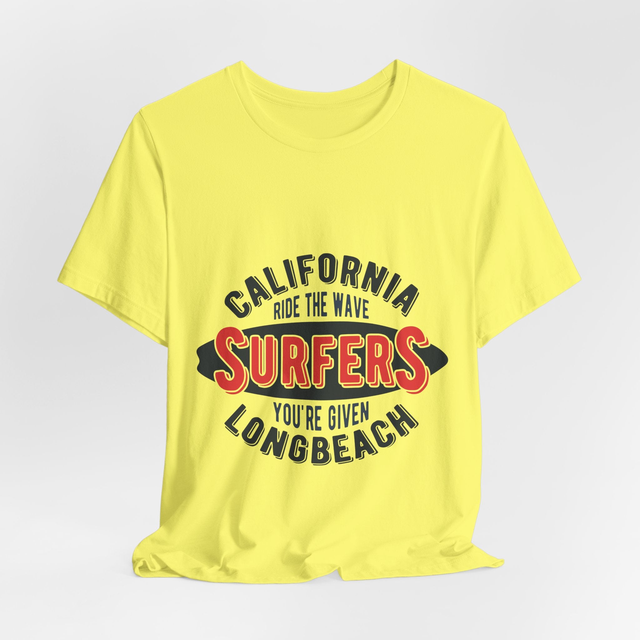 California Surfers Long Beach Tee — "Ride the Wave" Short Sleeve Shirt