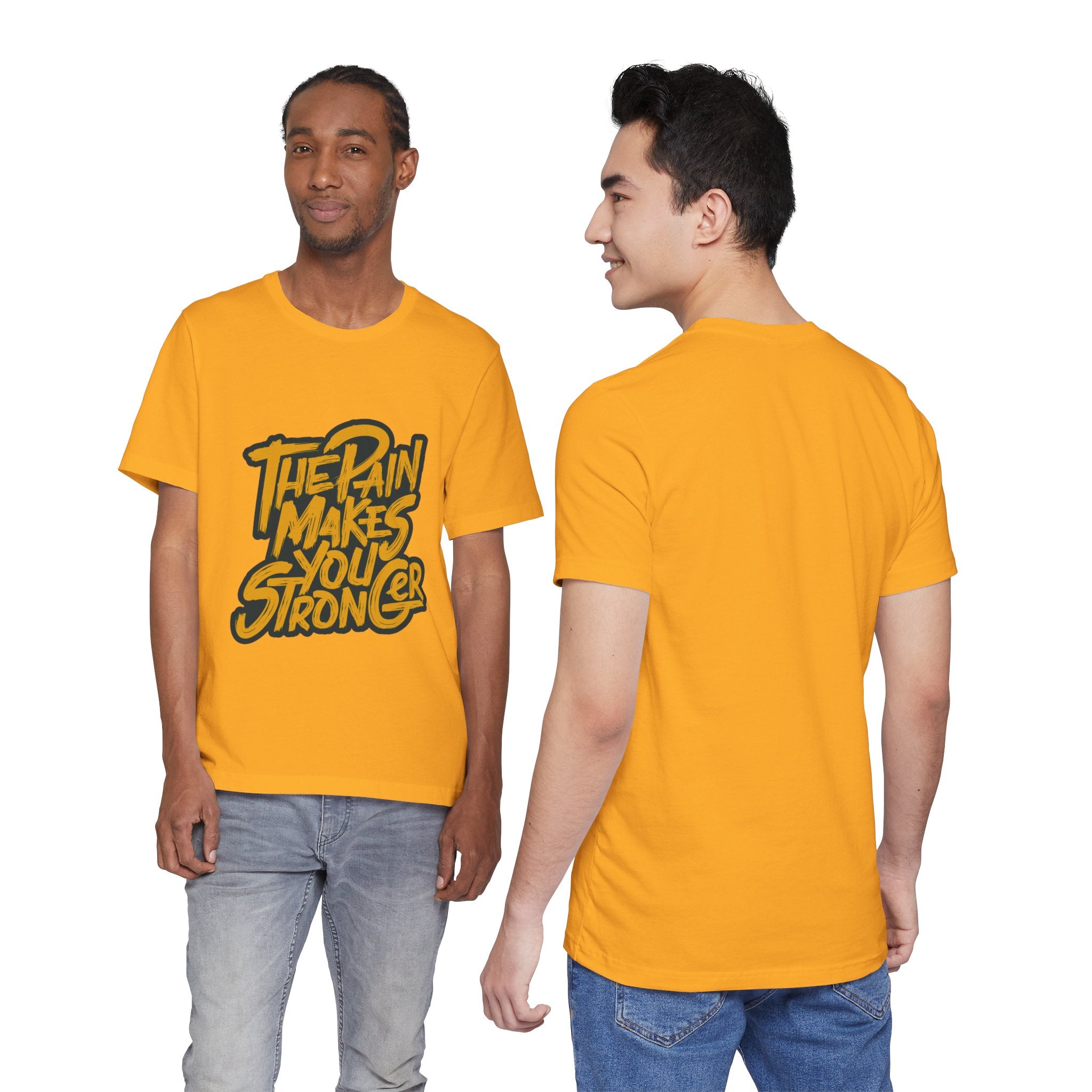 Motivational Tee — “The Pain Makes You Stronger” Graphic T-Shirt