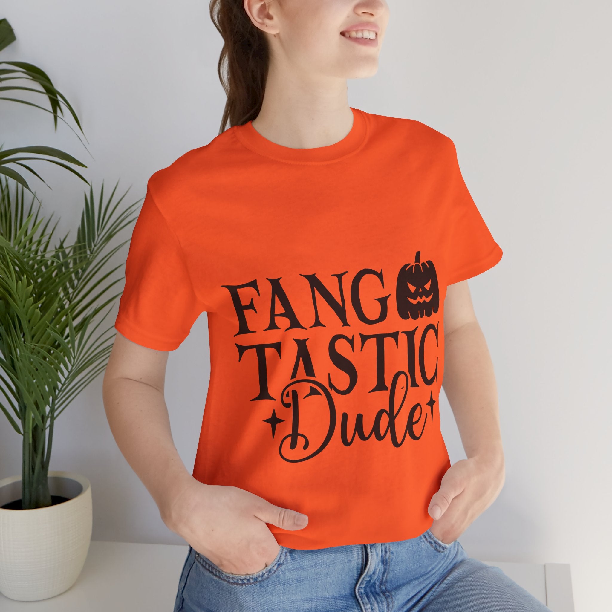 Fangtastic Dude Halloween Tee — Funny Pumpkin Vampire Graphic T-Shirt
