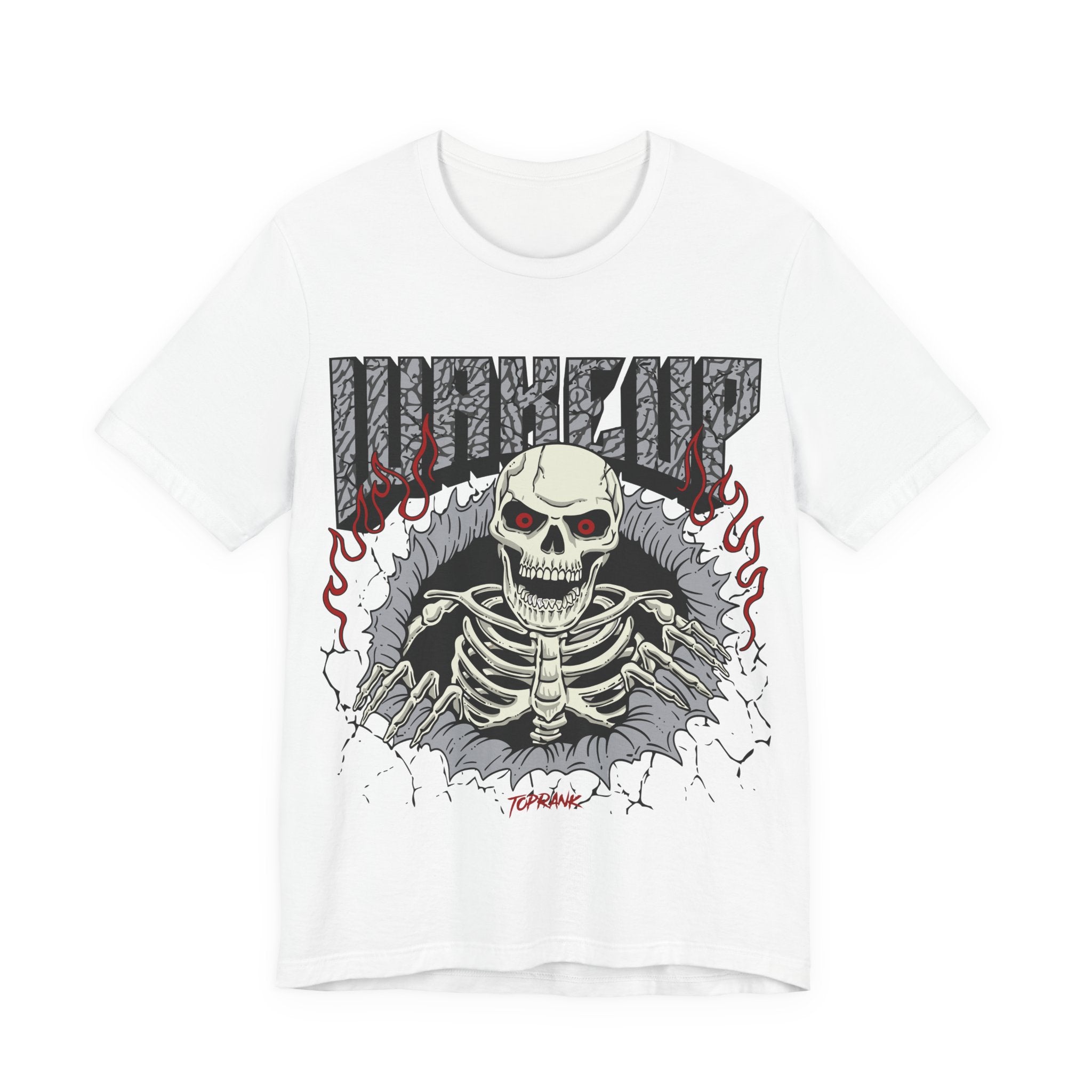 Wake Up Skeleton Tee — Skull Graphic Horror Rock T-Shirt