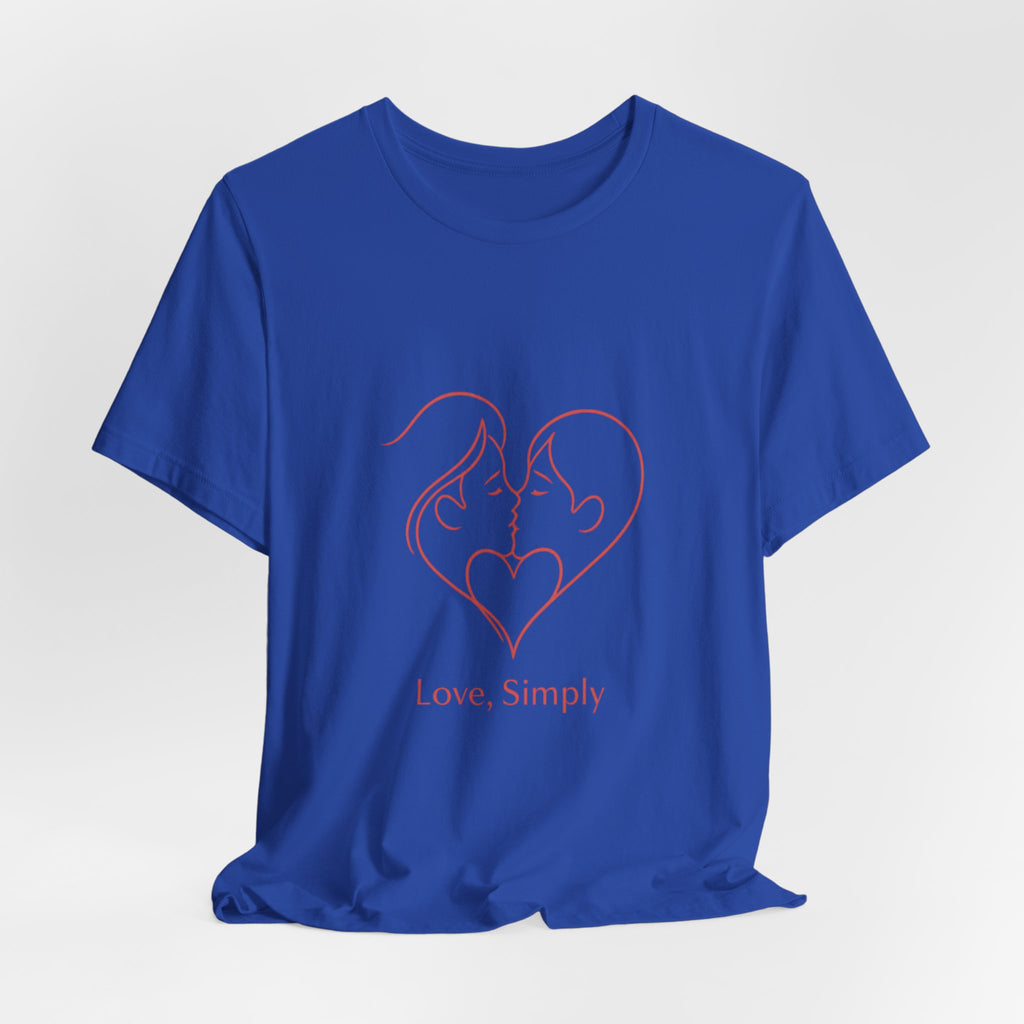 Love, Simply Tee — Minimal Couple Heart Line Art Valentine’s T-Shirt