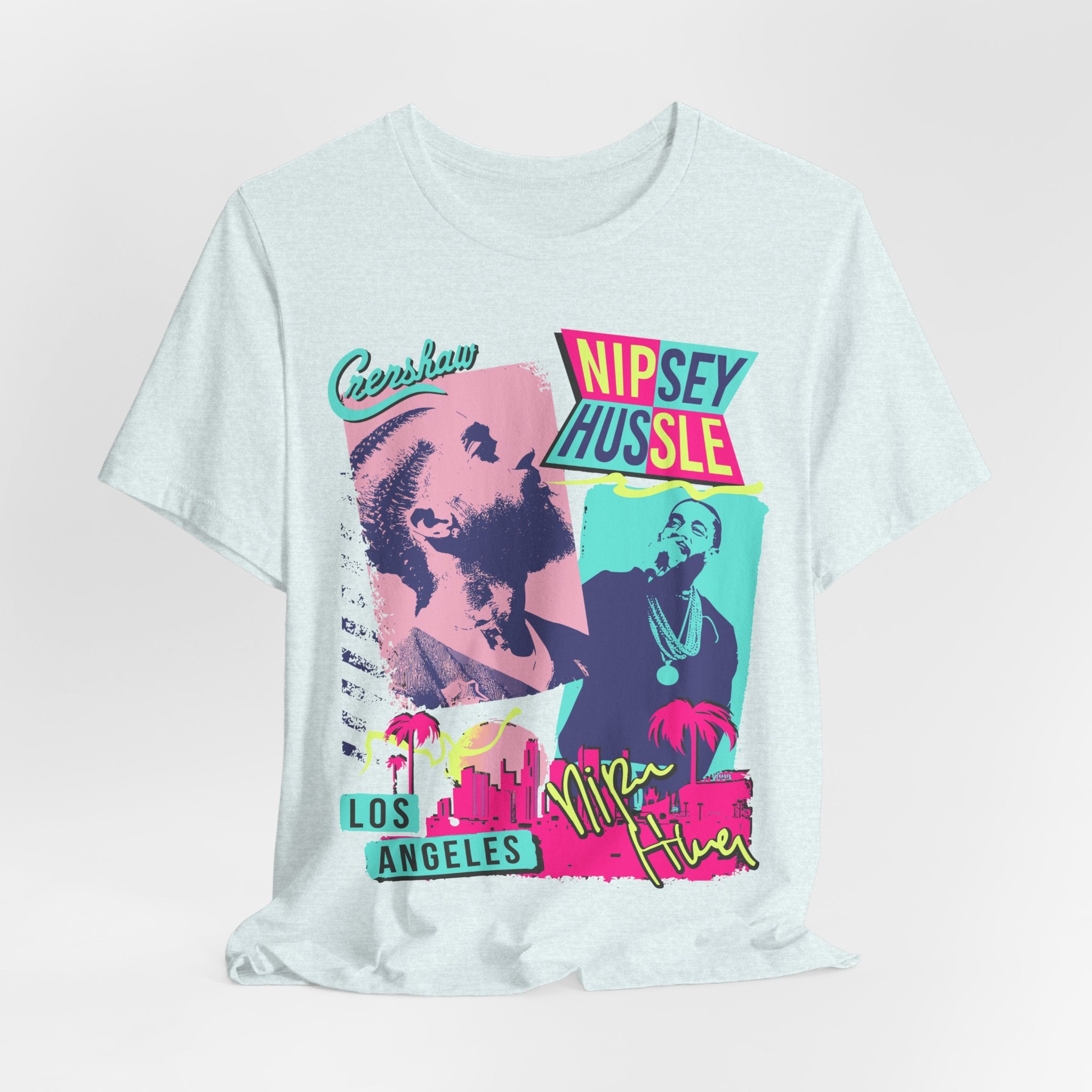 LA Hip-Hop Collage Tee — Neon Palm Portraits