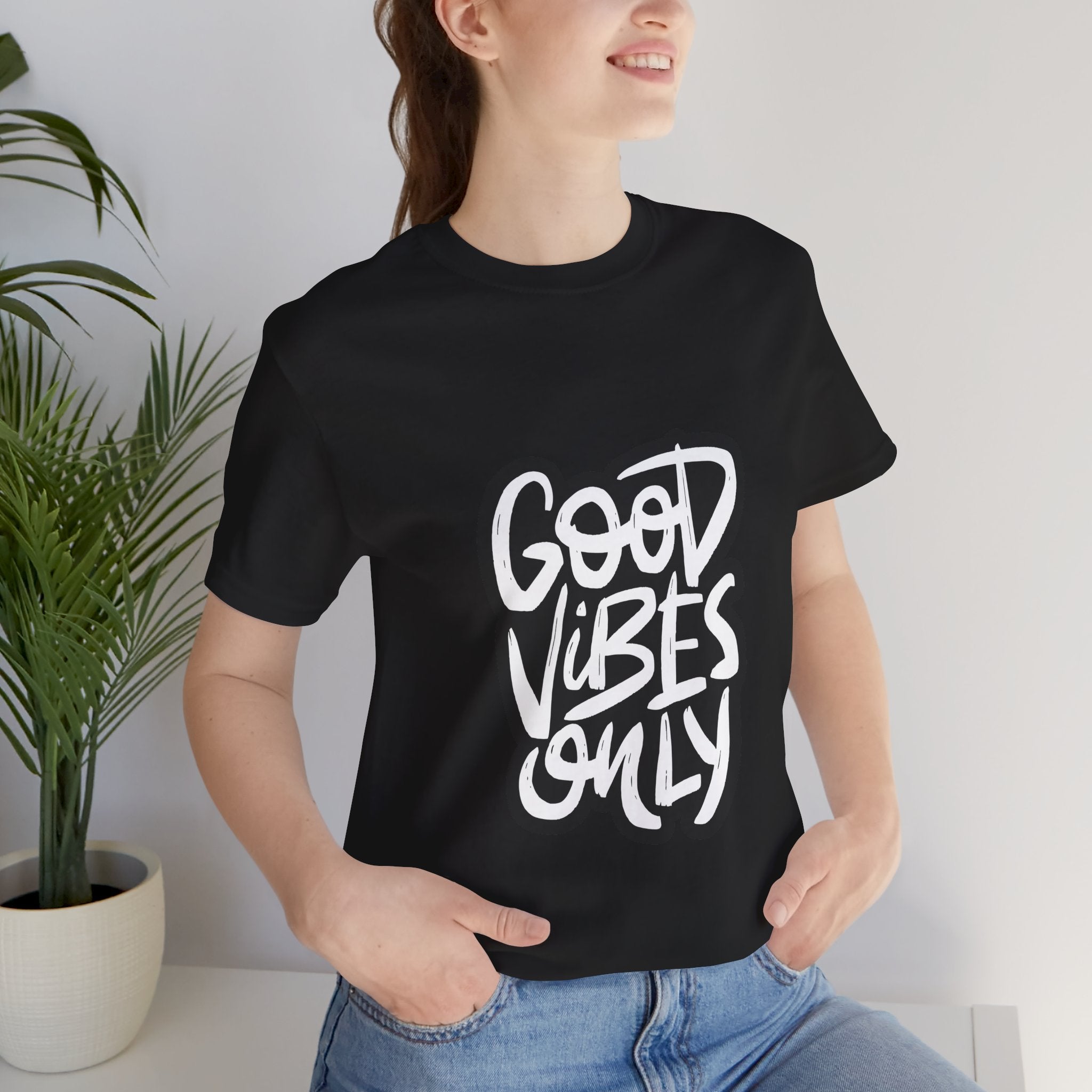 Good Vibes Only T-Shirt — Handlettered Positive Message Tee
