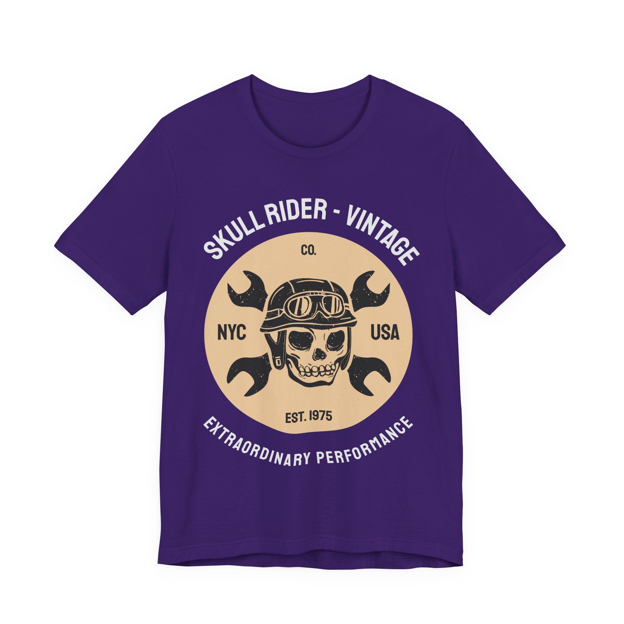 Skull Rider Vintage Motorcycle Tee — "Skull Rider" Graphic Shirt