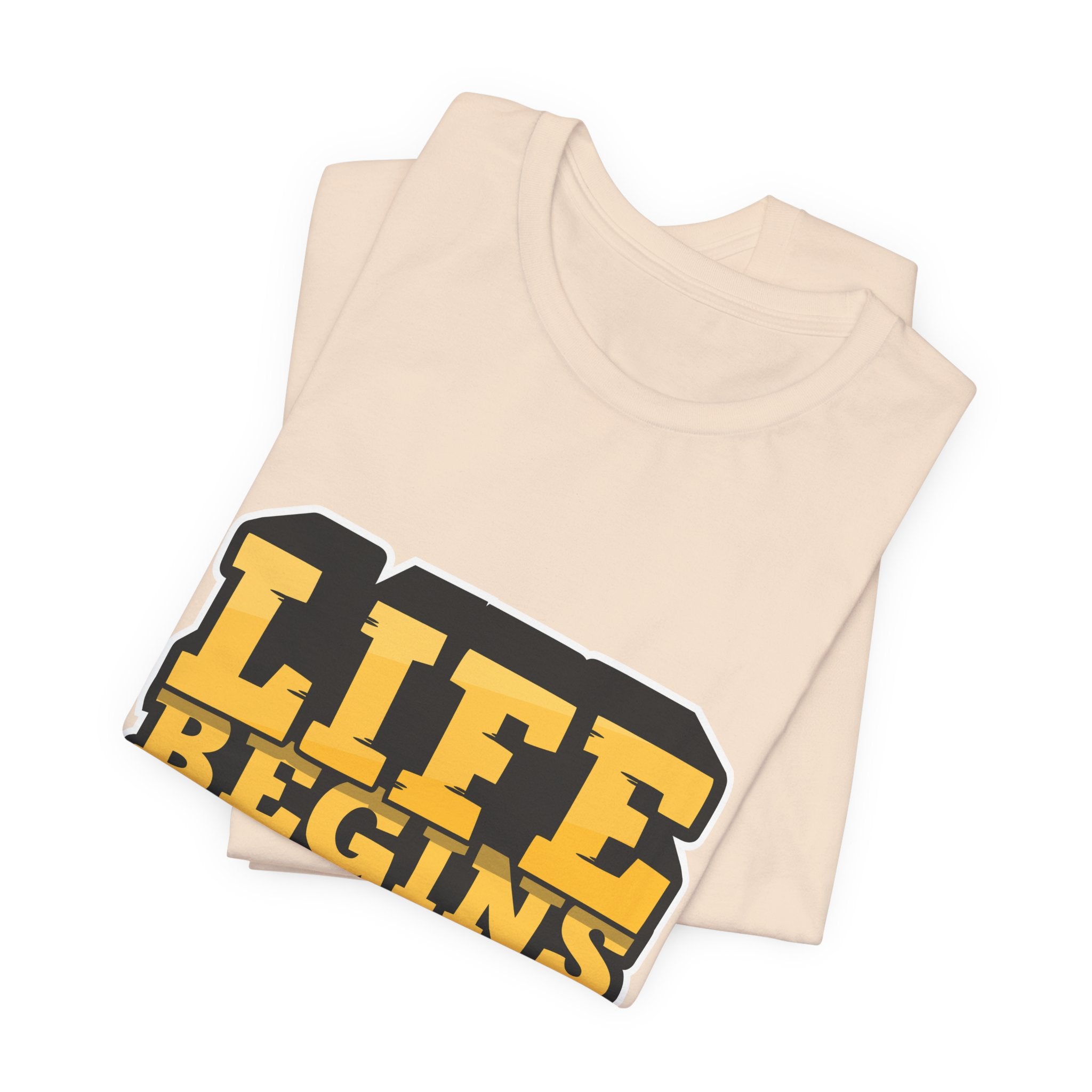 Coffee T-Shirt — "Life Begins After Coffee" Retro Graphic Tee