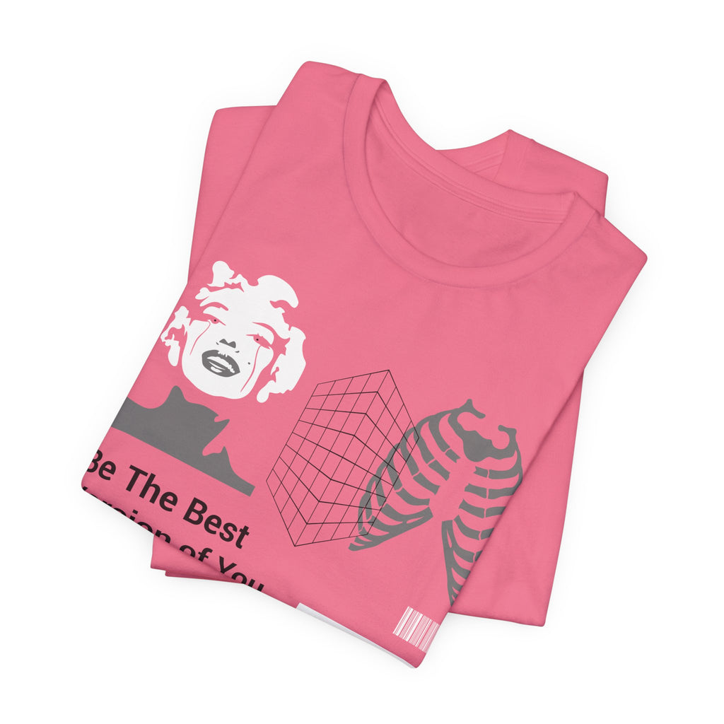 Motivational Graphic Tee — “Be The Best Version of You” Collage Shirt