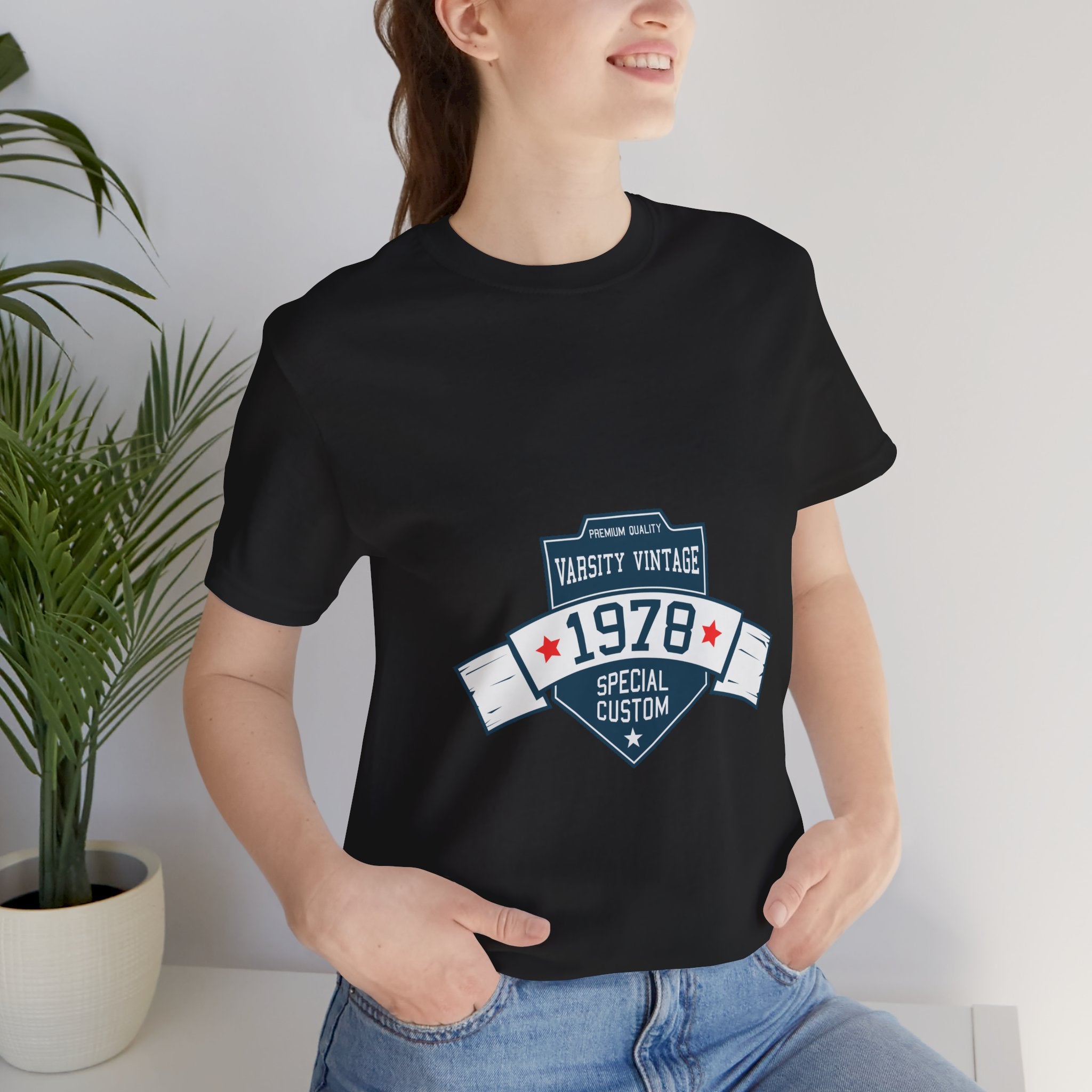 1978 Varsity Vintage Tee — Retro Custom Year Birthday Shirt