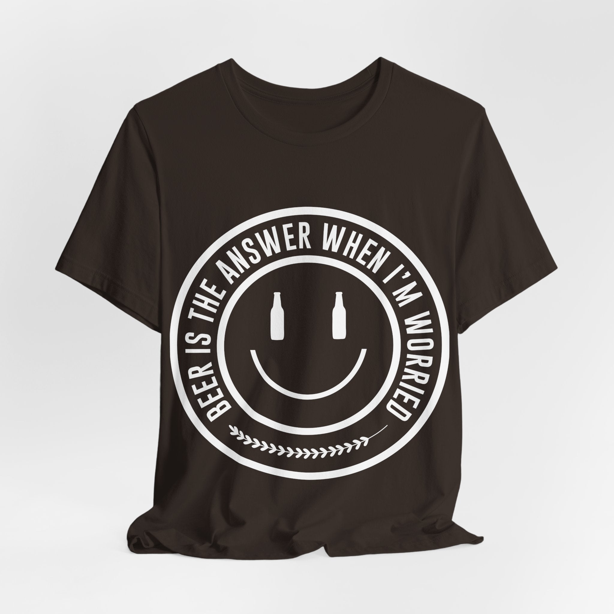 Beer Is The Answer T-Shirt — Funny Smiley Beer Graphic Tee