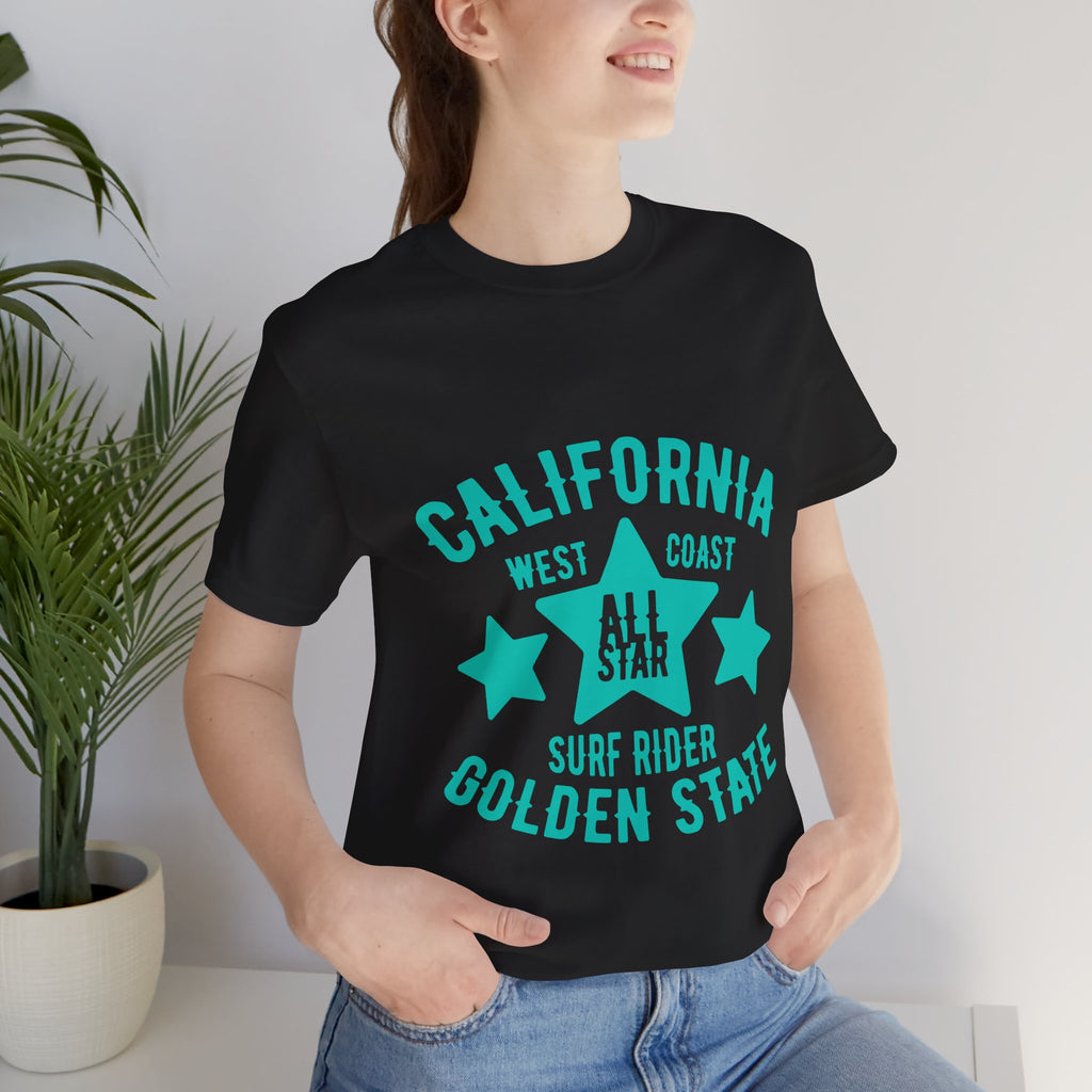 California Golden State Surf Rider Tee — West Coast All Star Graphic T-Shirt