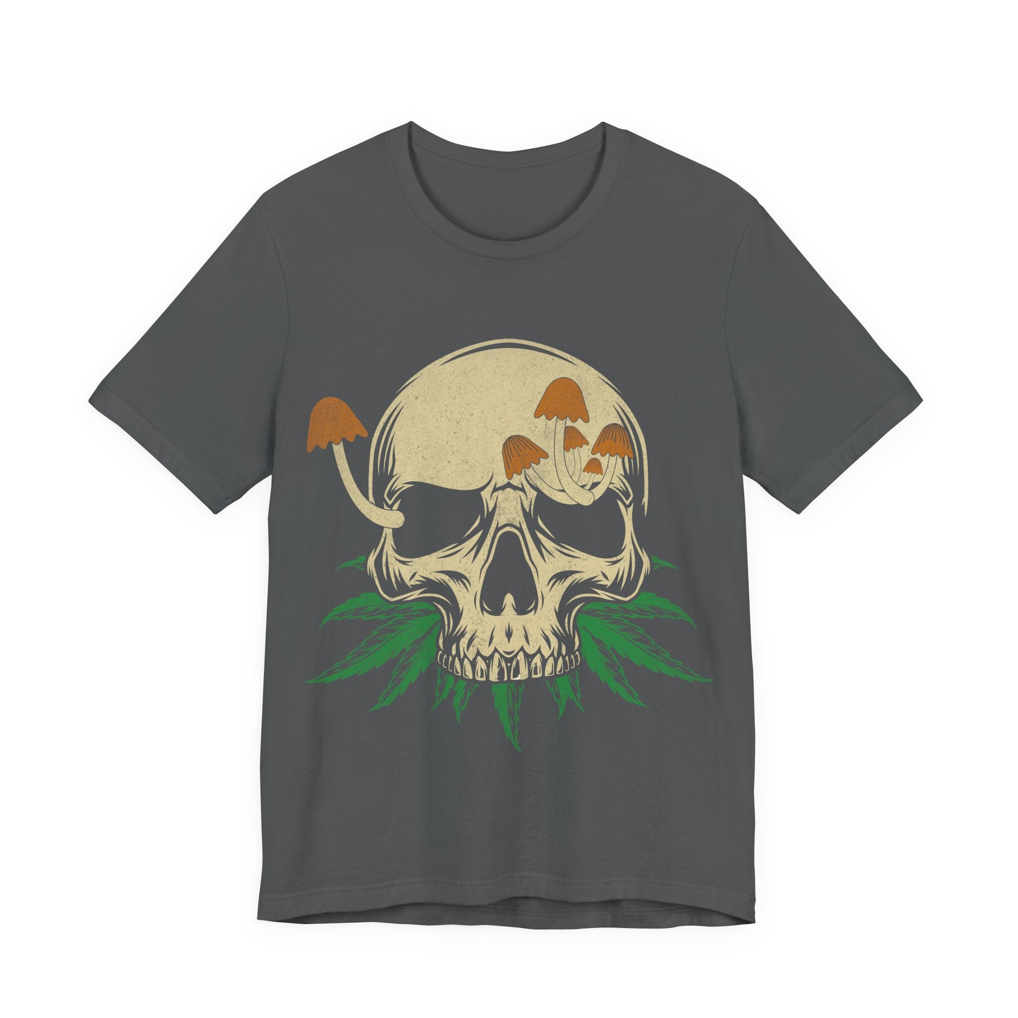 Vintage Mushroom Skull Tee — Nature Skull Graphic T-Shirt
