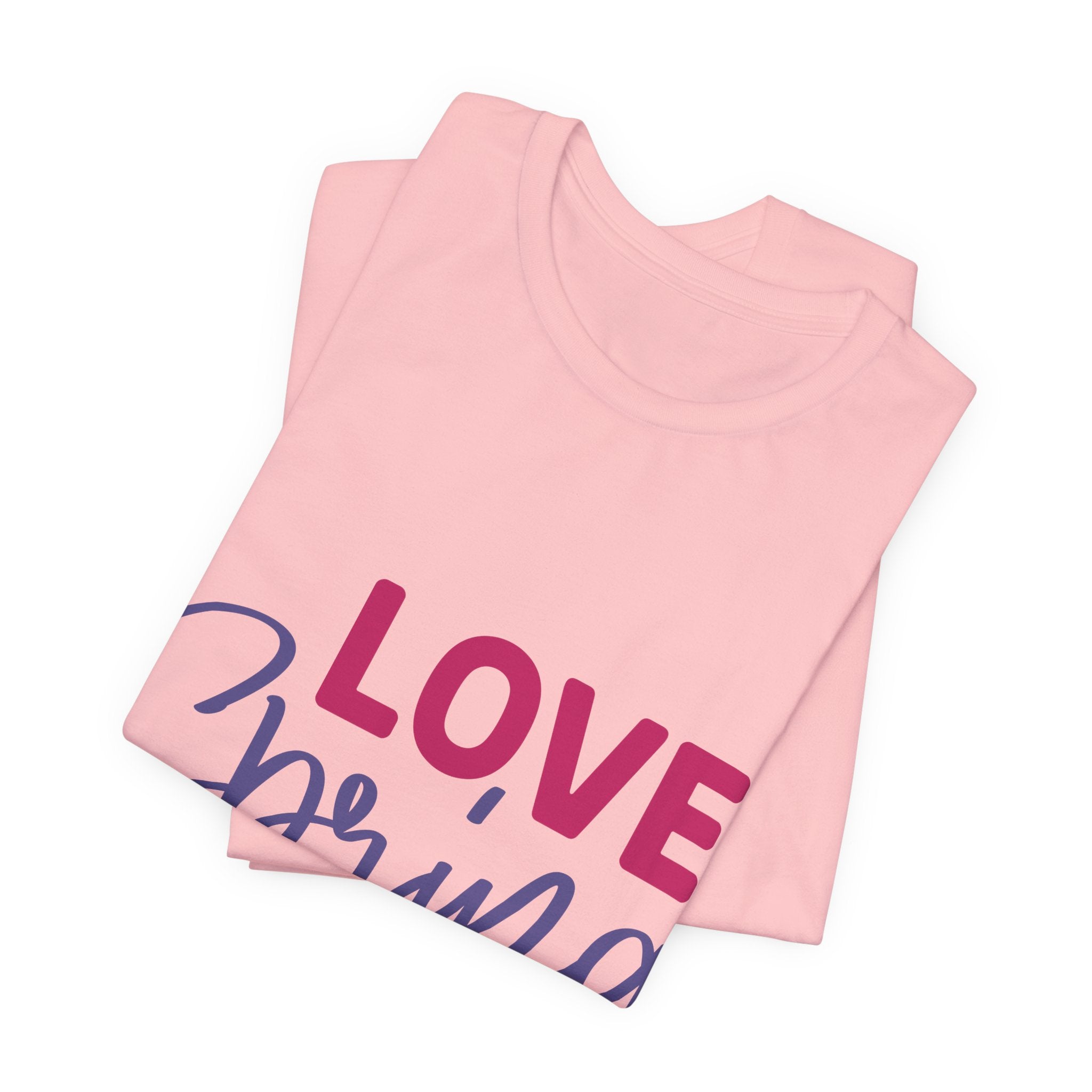 Love Spring T-Shirt - Floral Script Tee with Heart Arrow