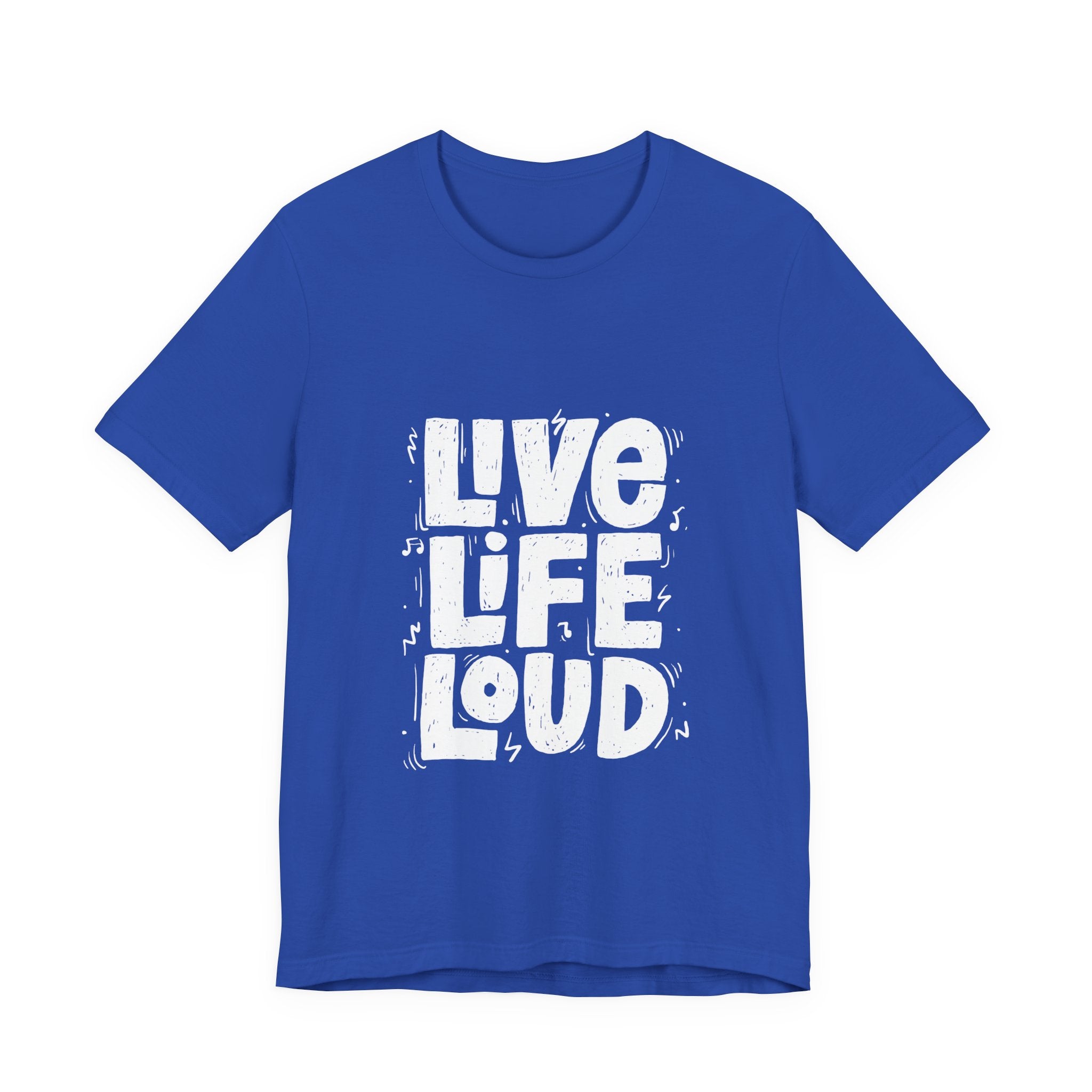 Live Life Loud Graphic Tee – Bold Inspirational Music Festival Shirt
