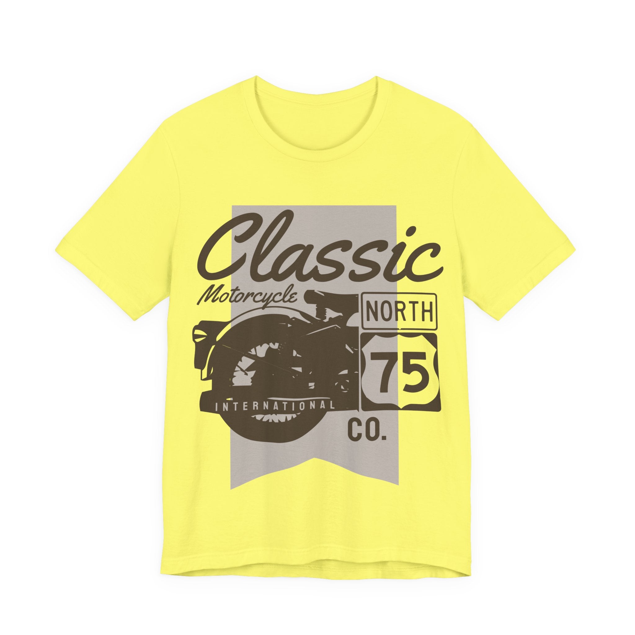 Classic Motorcycle North 75 Tee — Vintage Biker Graphic T-Shirt