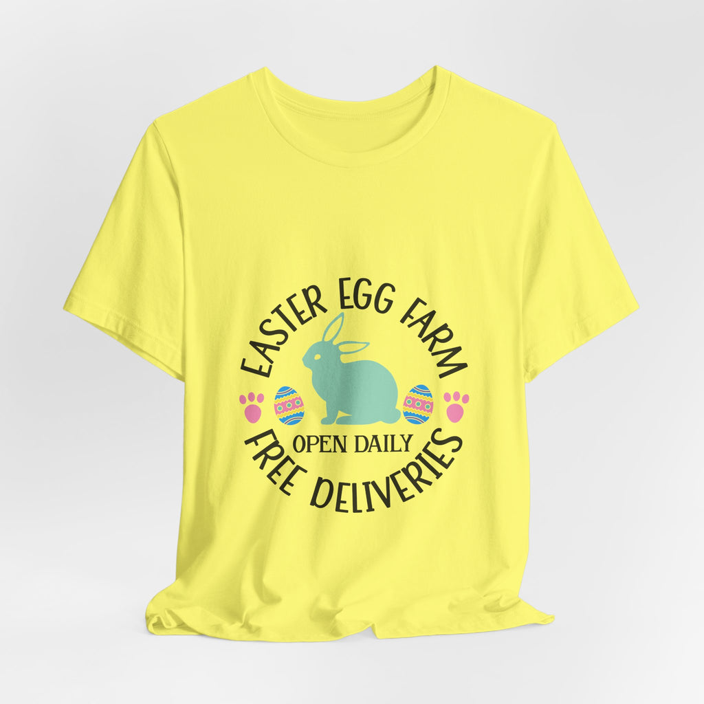 Easter Egg Farm T-Shirt – "Free Deliveries" Bunny Tee