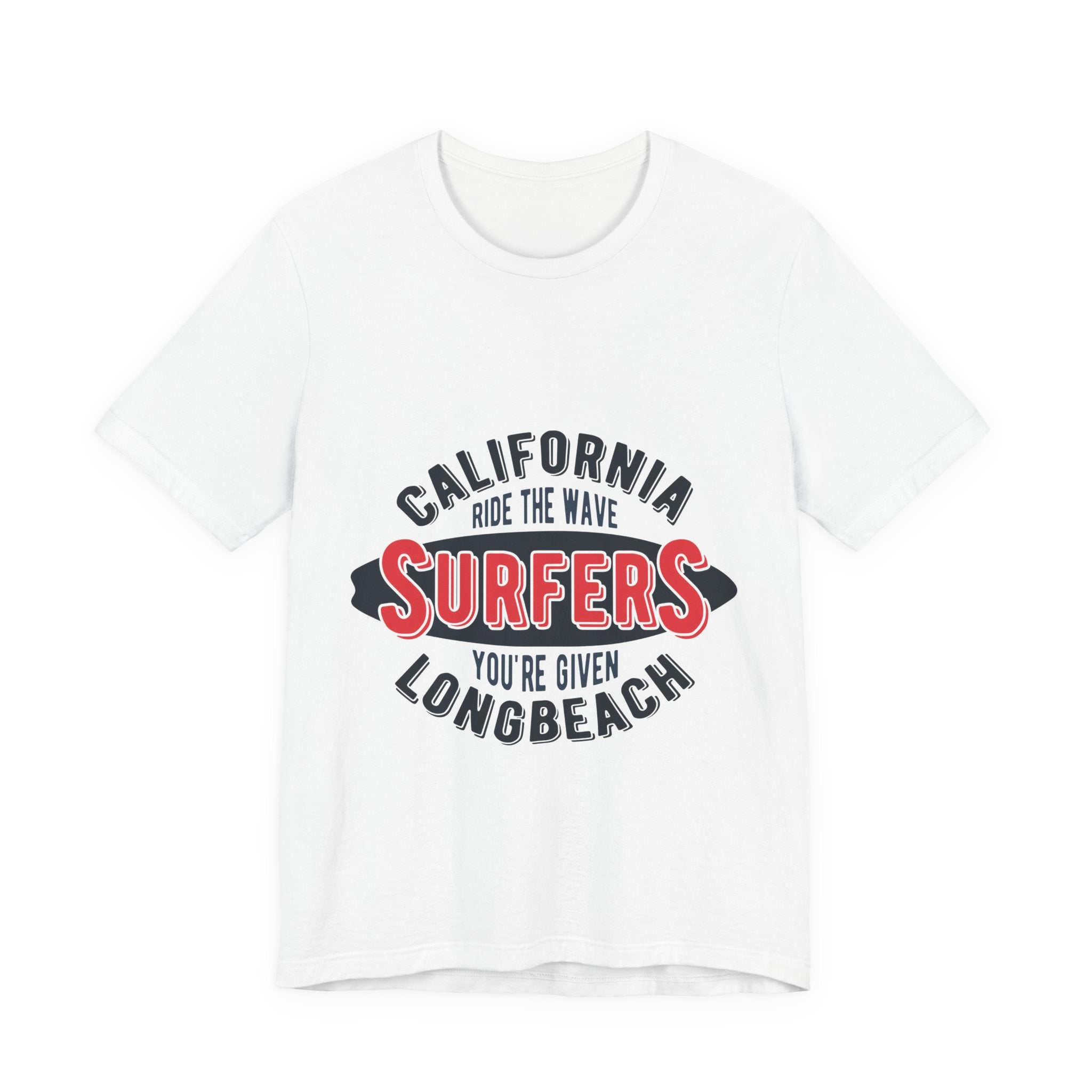 California Surfers Long Beach Tee — "Ride the Wave" Short Sleeve Shirt