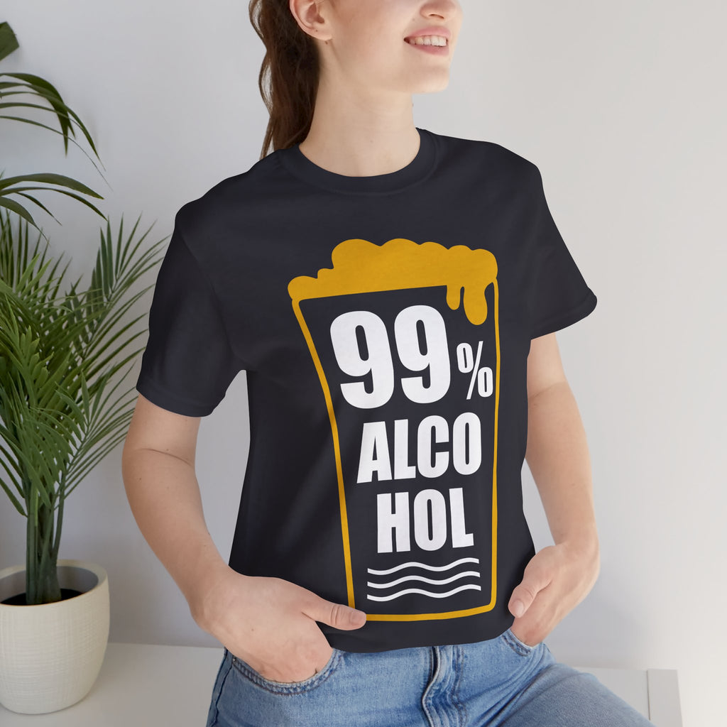 99% Alcohol Beer Glass Graphic Tee