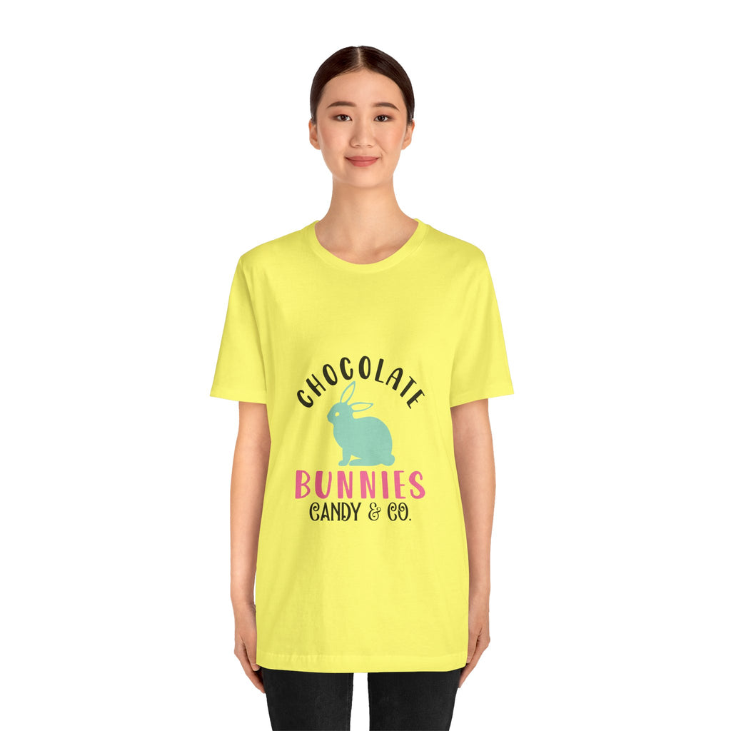 Chocolate Bunnies Tee — Pastel Easter Bunny Candy Shop Shirt