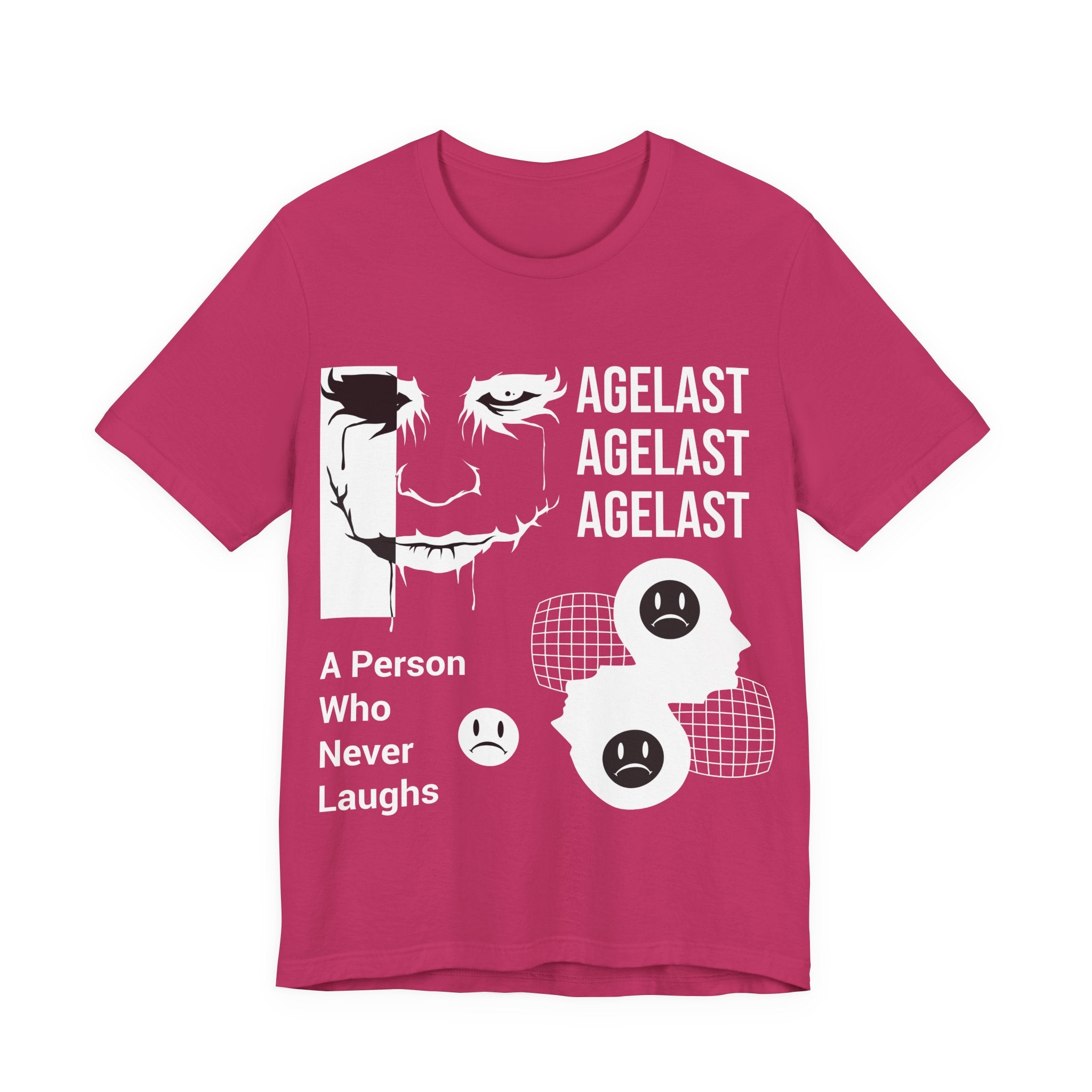 Agelast Graphic Tee — "A Person Who Never Laughs" Dark Humor T-Shirt
