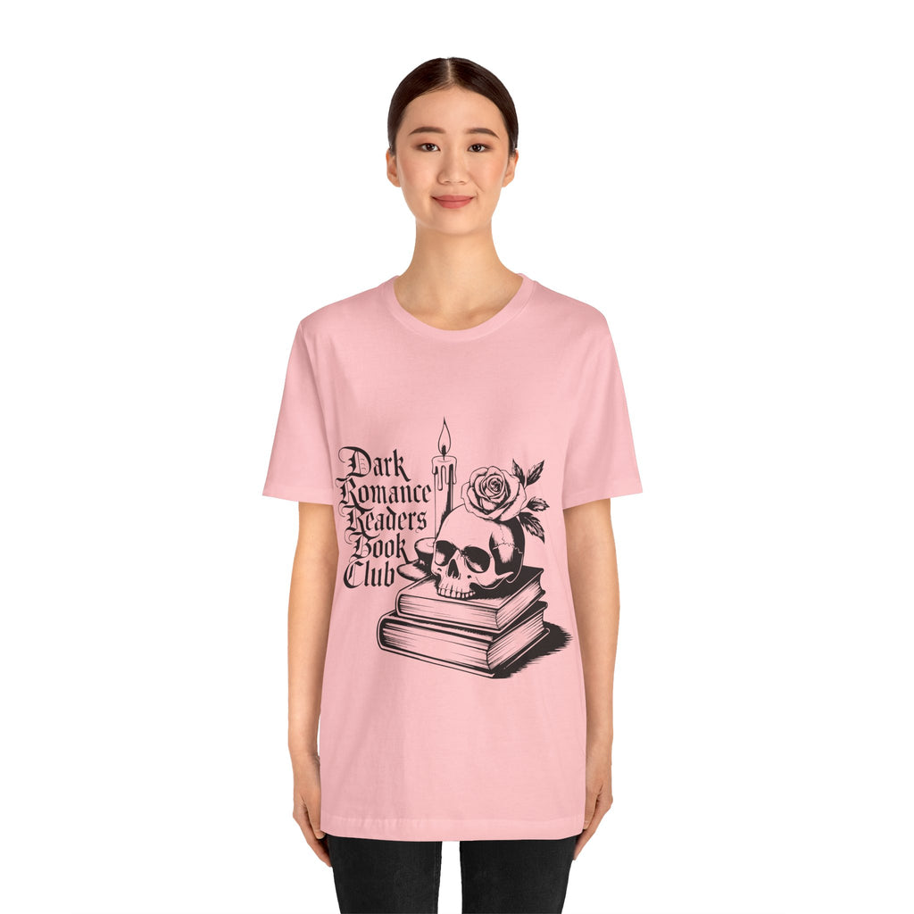 Dark Romance Readers Book Club Tee — Gothic Skull & Rose Booklover Shirt
