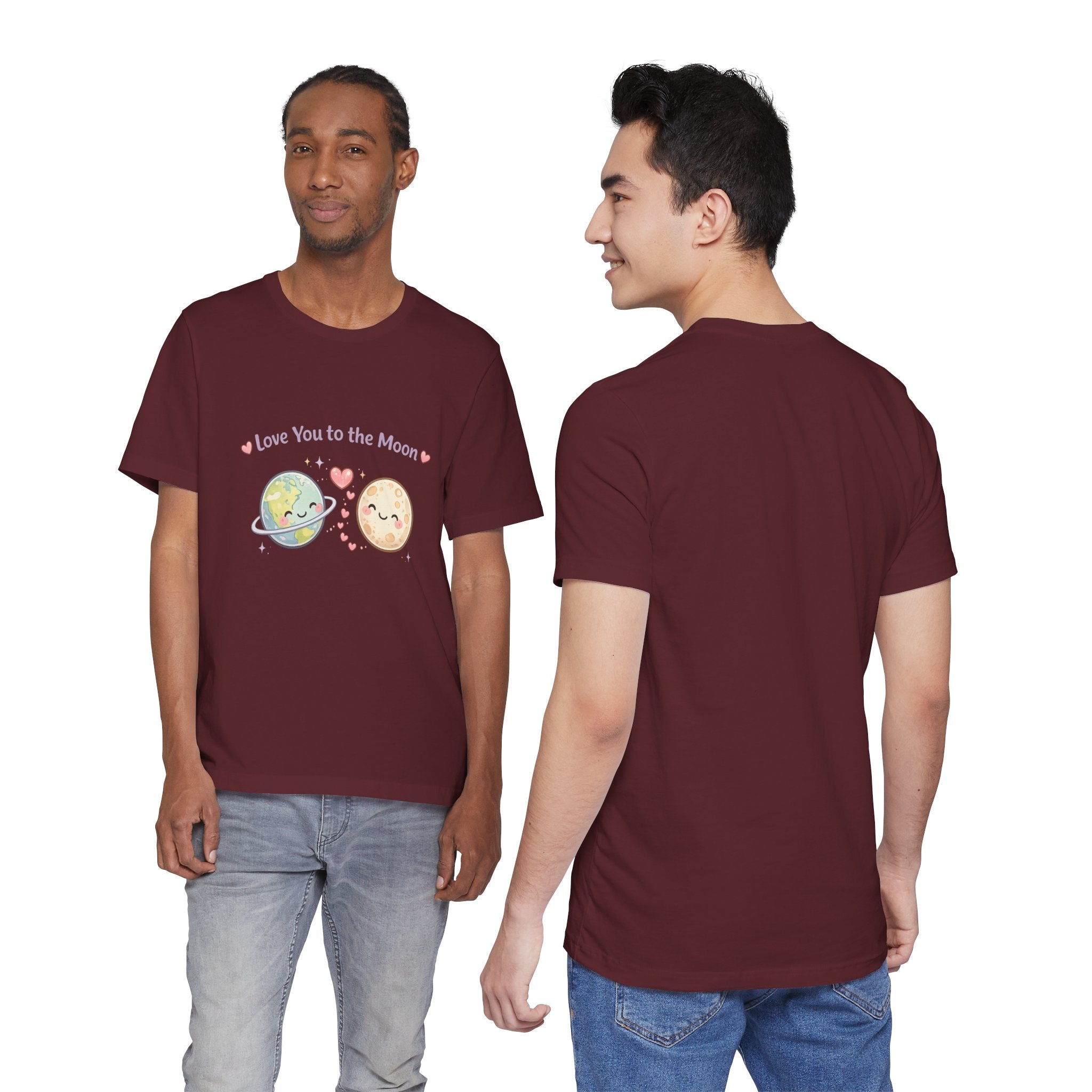 Love You to the Moon T-Shirt — Cute Planet & Moon Couple Tee