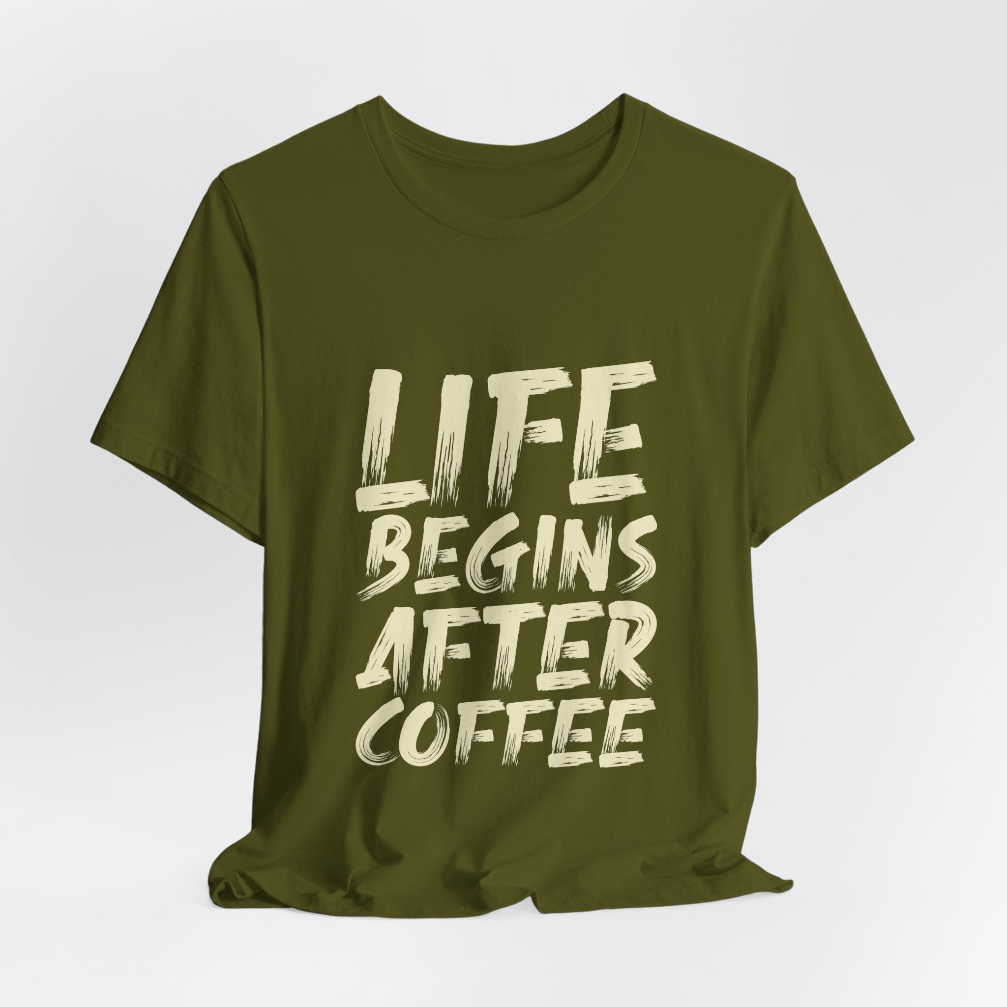 Coffee T-Shirt — "Life Begins After Coffee" Graphic Tee