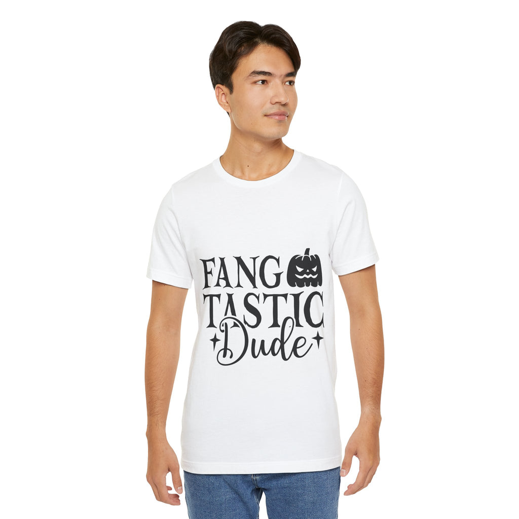 Fangtastic Dude Halloween Tee — Funny Pumpkin Vampire Graphic T-Shirt