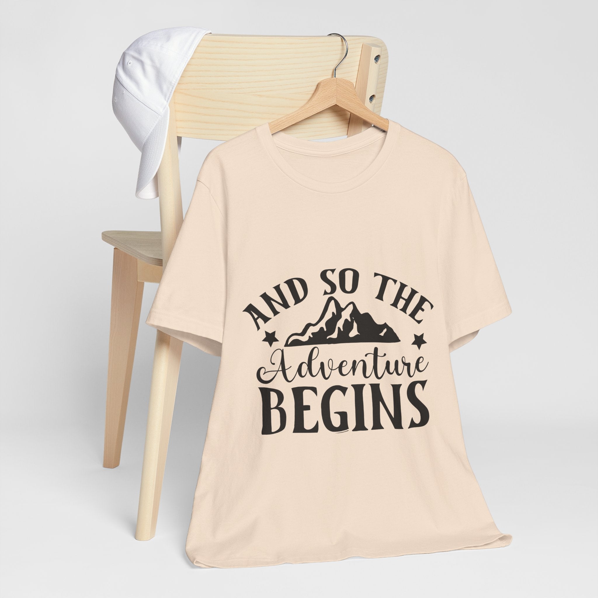 Adventure Begins T-Shirt — "And So The Adventure Begins" Mountain Tee