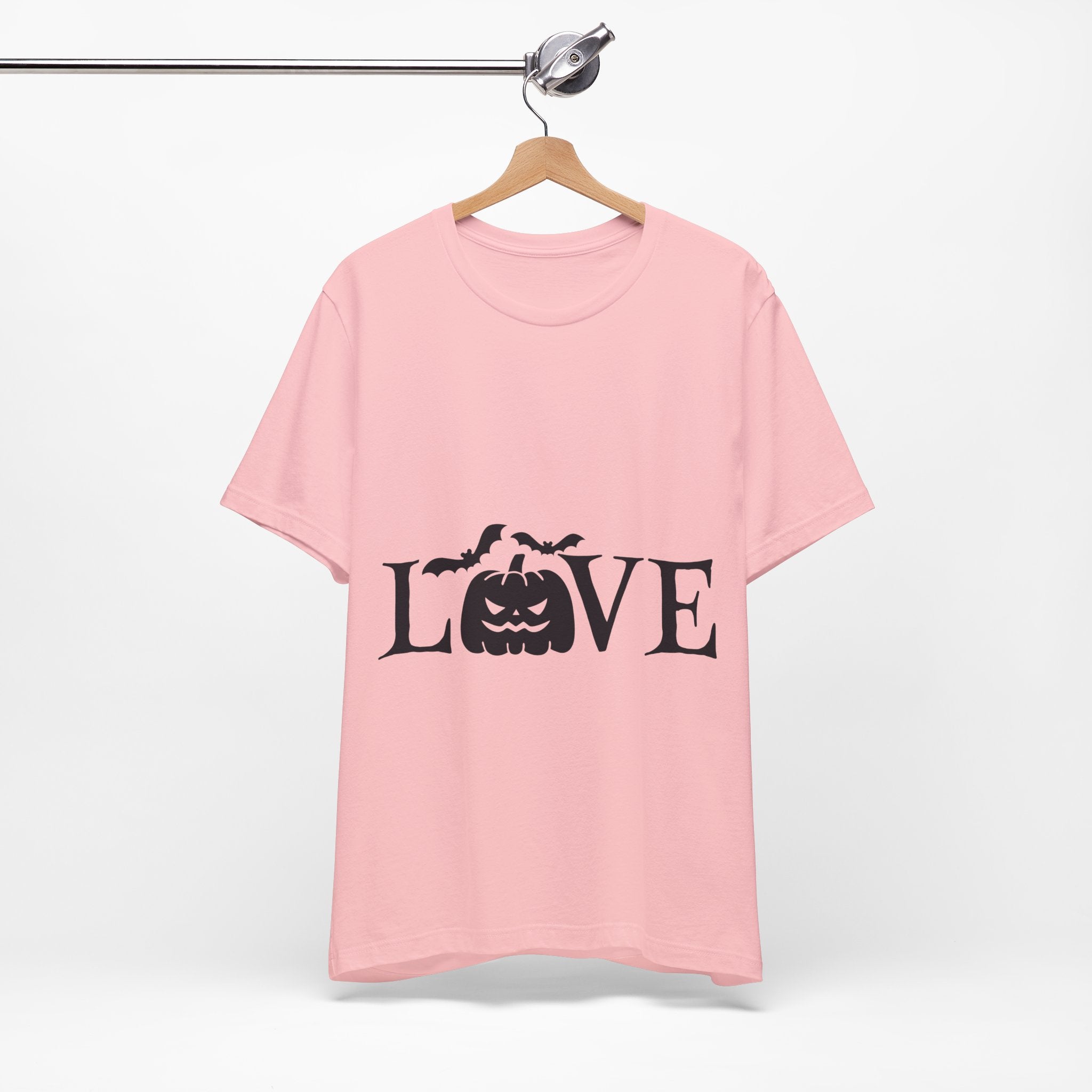 Halloween Love T-Shirt - Jack-o'-Lantern & Bats Graphic Tee