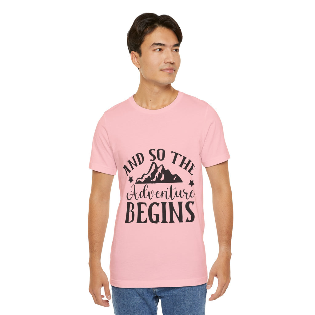 Adventure Begins T-Shirt — "And So The Adventure Begins" Mountain Tee