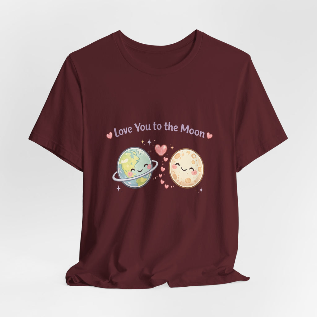 Love You to the Moon T-Shirt — Cute Planet & Moon Couple Tee