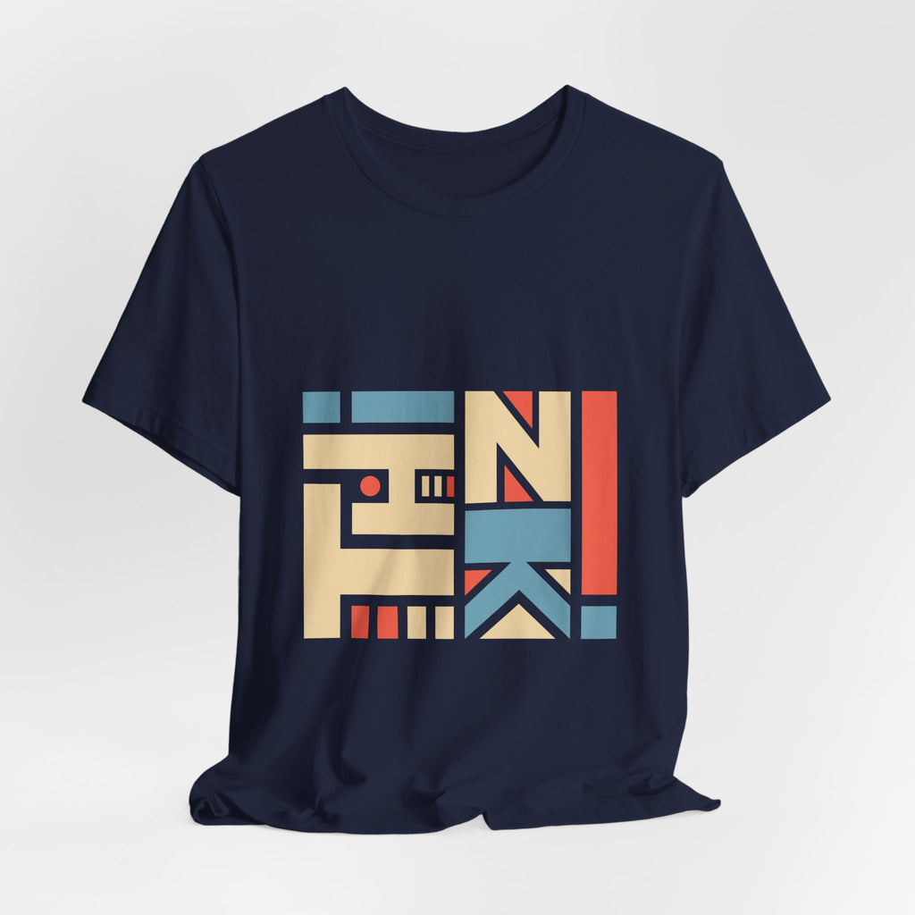 Geometric Retro Block Tee