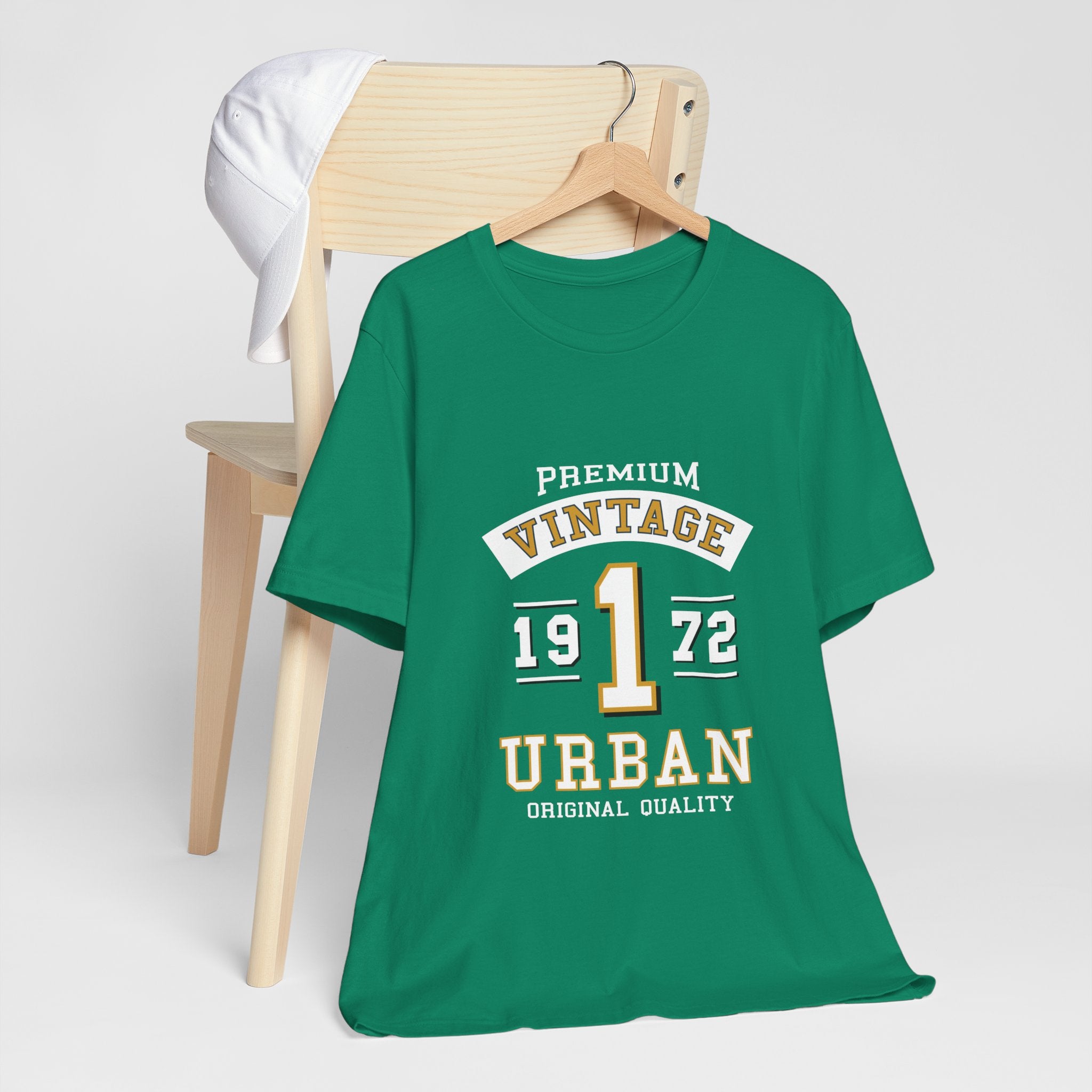 Vintage 1972 Urban Tee — Premium Retro Number 1 Graphic T-Shirt