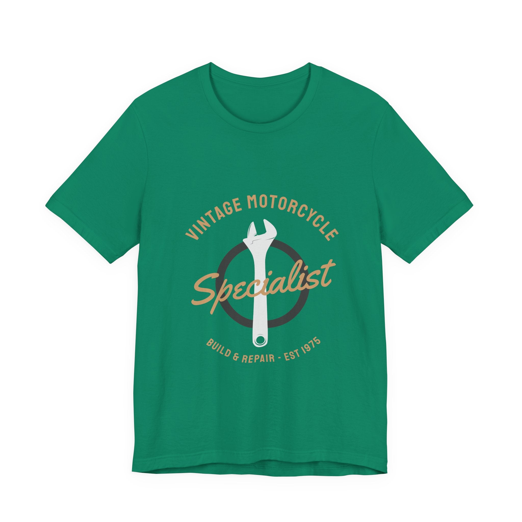 Vintage Motorcycle Specialist T-Shirt — Build & Repair Retro Wrench Tee
