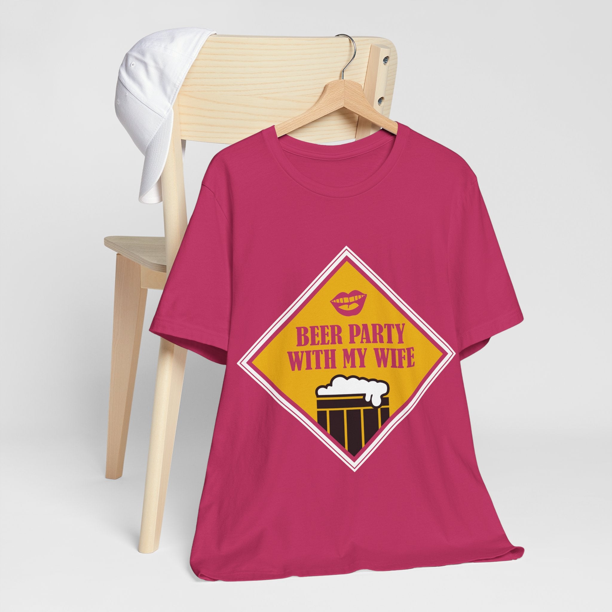 Beer Party With My Wife T-Shirt — Funny Couples Beer Tee