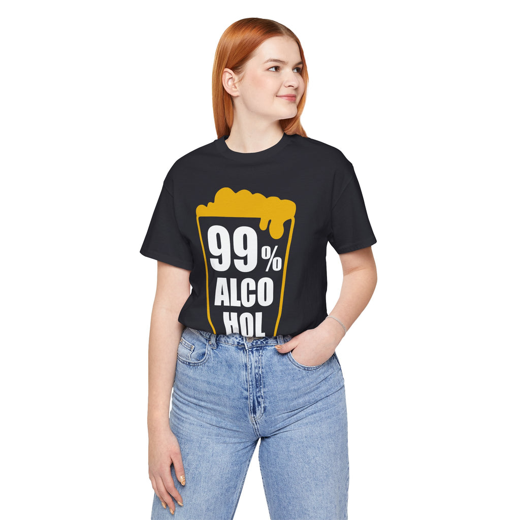 99% Alcohol Beer Glass Graphic Tee