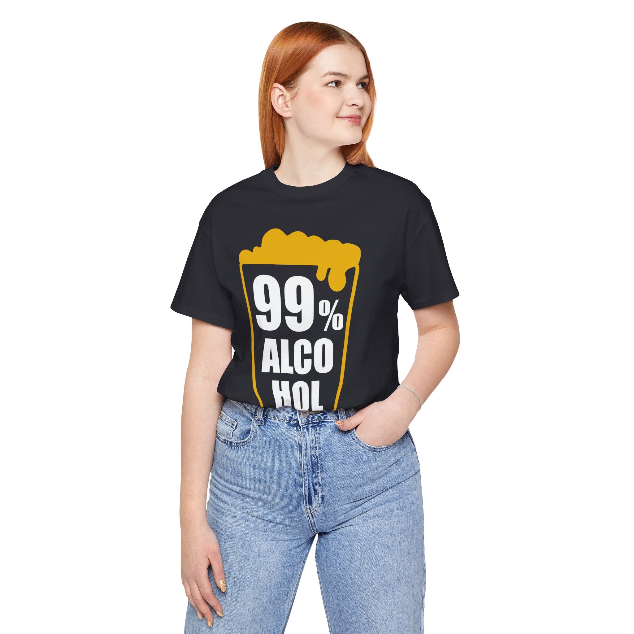 99% Alcohol Beer Glass Graphic Tee