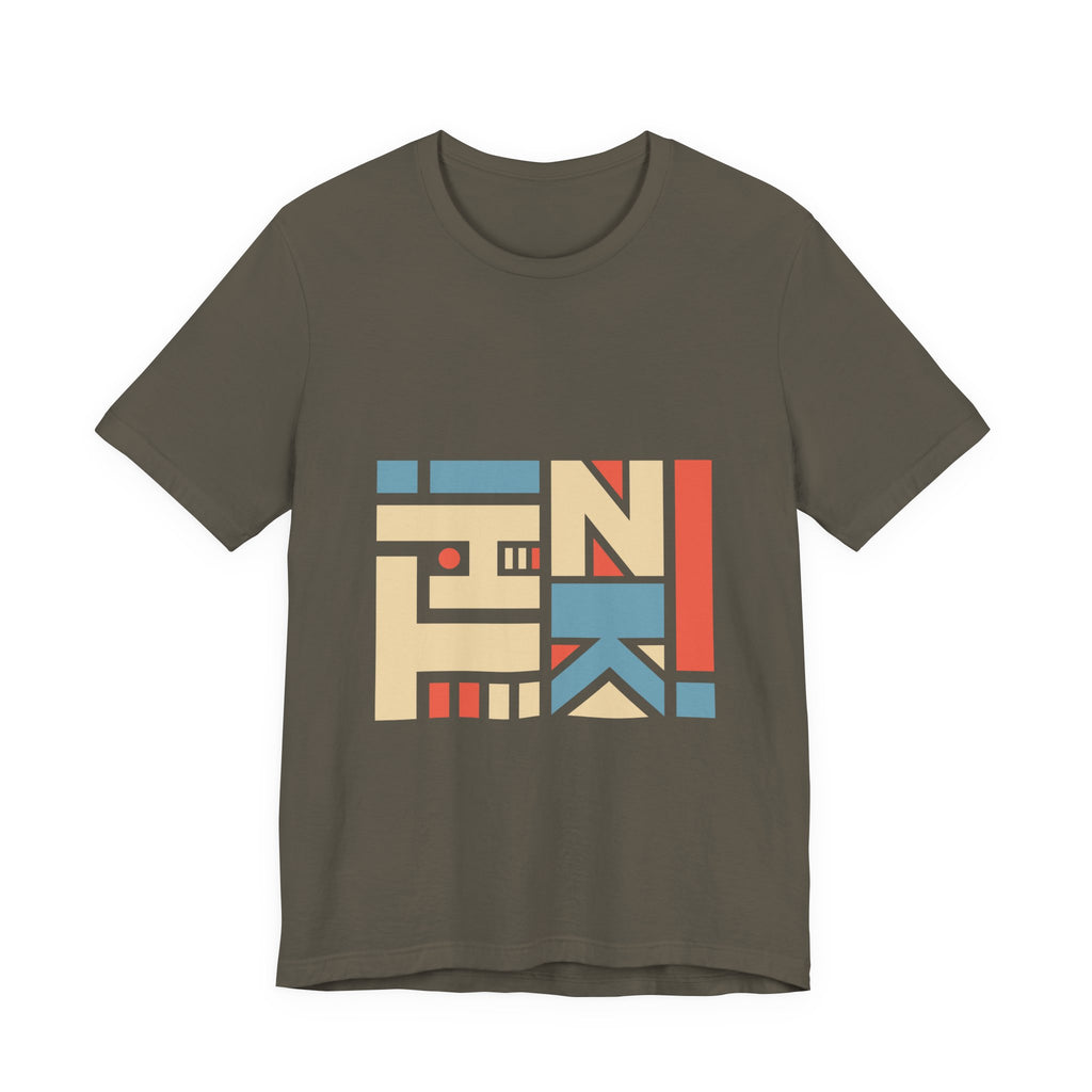 Geometric Retro Block Tee