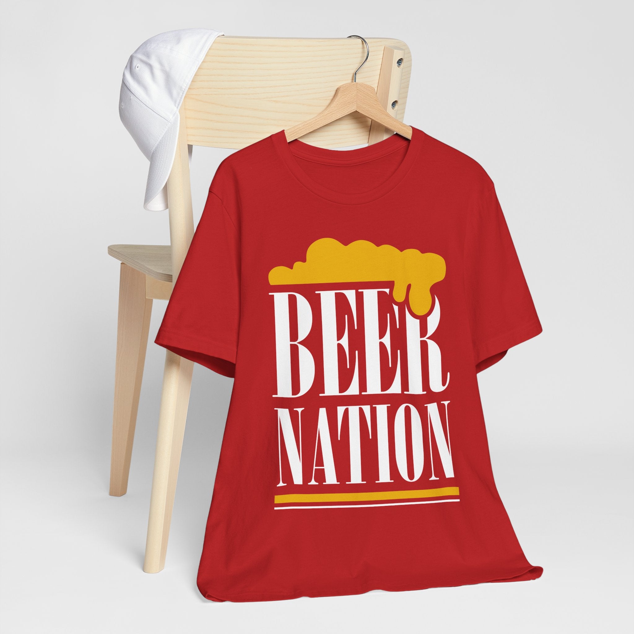 Beer Nation T-Shirt — Graphic Beer Foam Design for Brewers & Beer Lovers