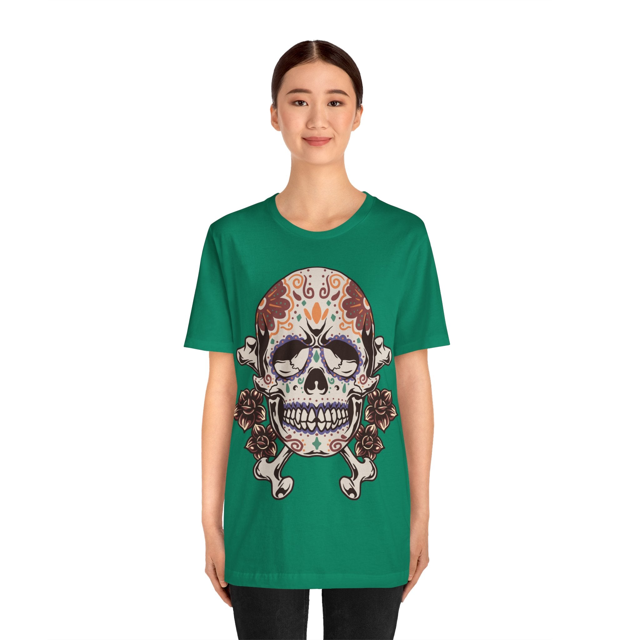 Sugar Skull Tee — Floral Day of the Dead Skull T-Shirt