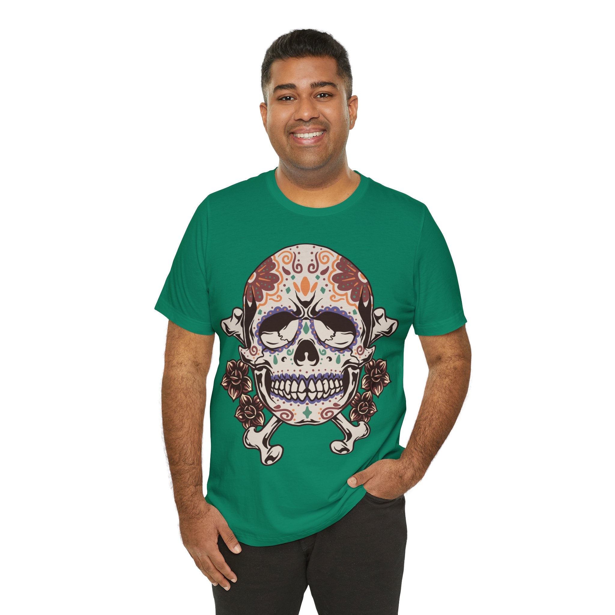 Sugar Skull Tee — Floral Day of the Dead Skull T-Shirt