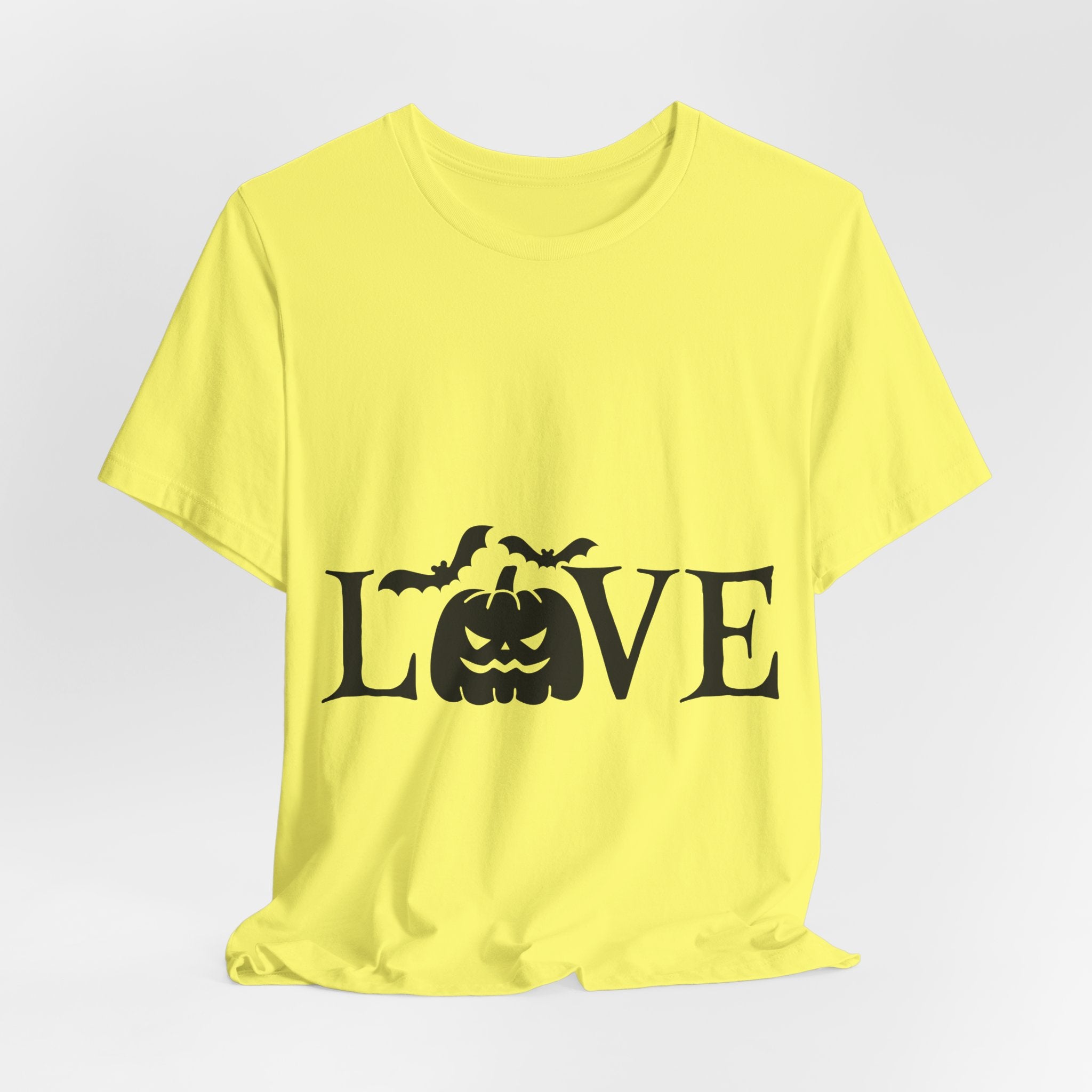 Halloween Love T-Shirt - Jack-o'-Lantern & Bats Graphic Tee