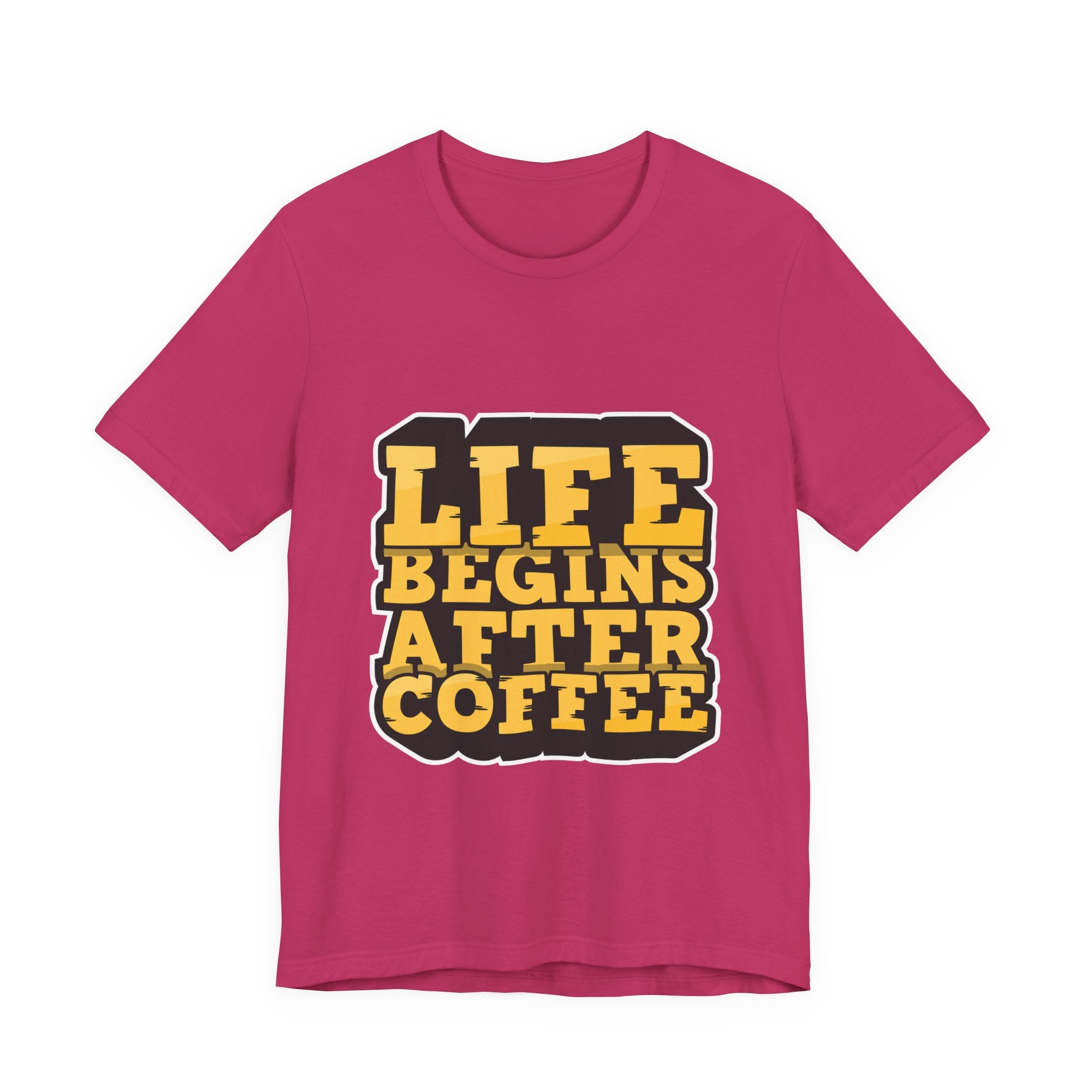 Coffee T-Shirt — "Life Begins After Coffee" Retro Graphic Tee