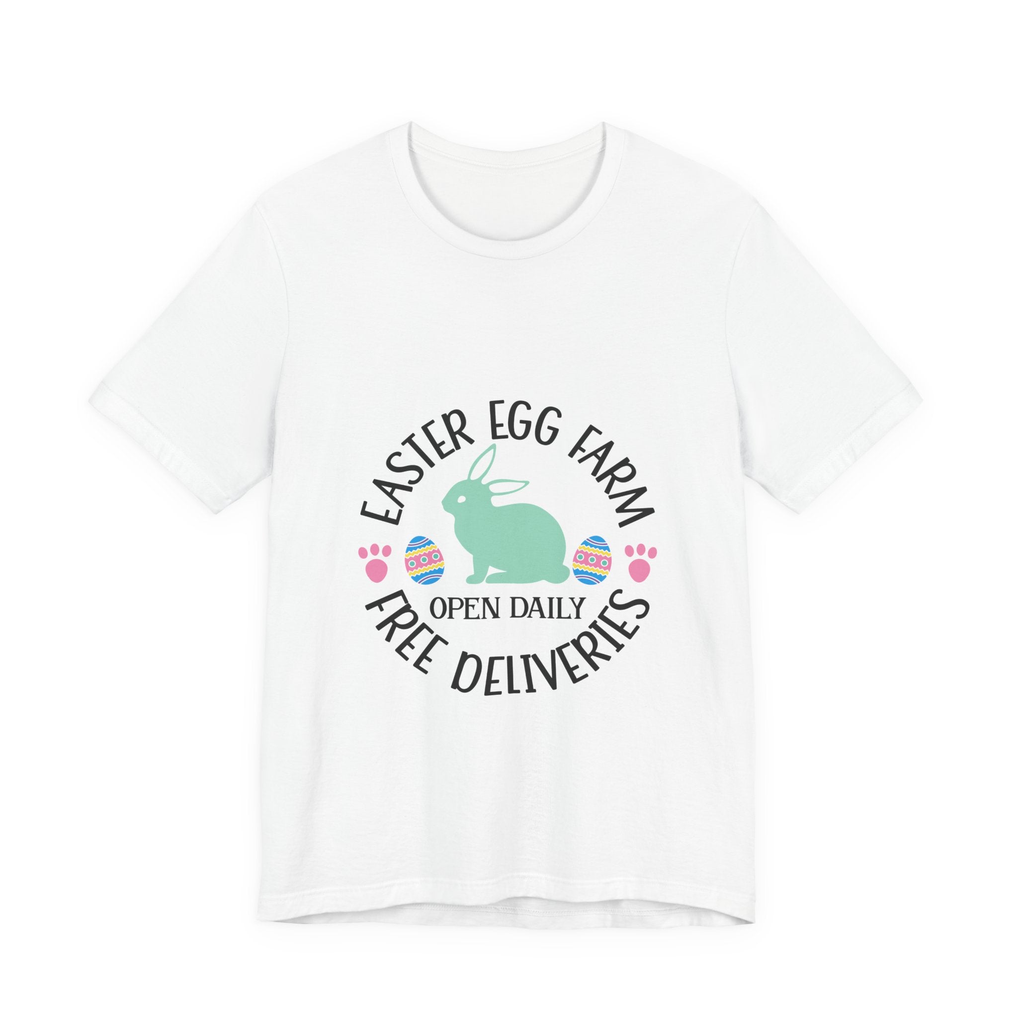 Easter Egg Farm T-Shirt – "Free Deliveries" Bunny Tee