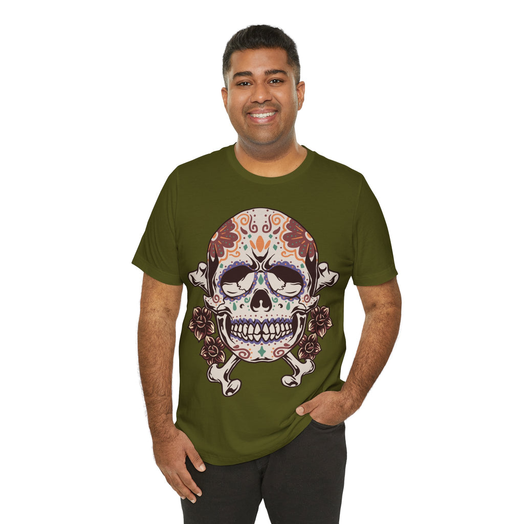 Sugar Skull Tee — Floral Day of the Dead Skull T-Shirt
