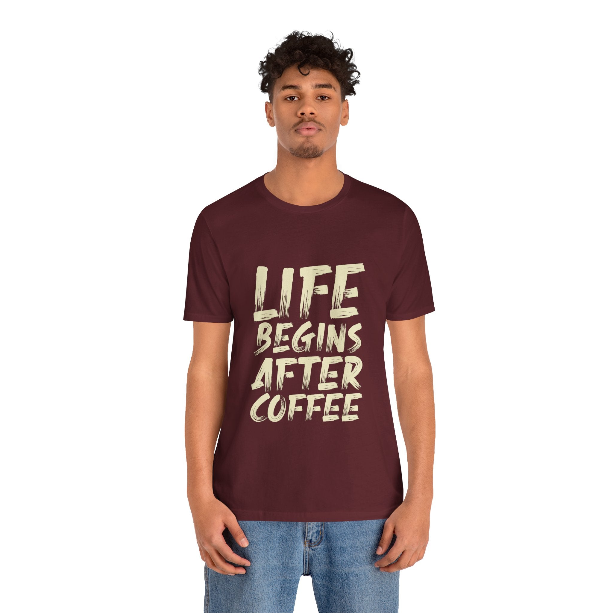 Coffee T-Shirt — "Life Begins After Coffee" Graphic Tee