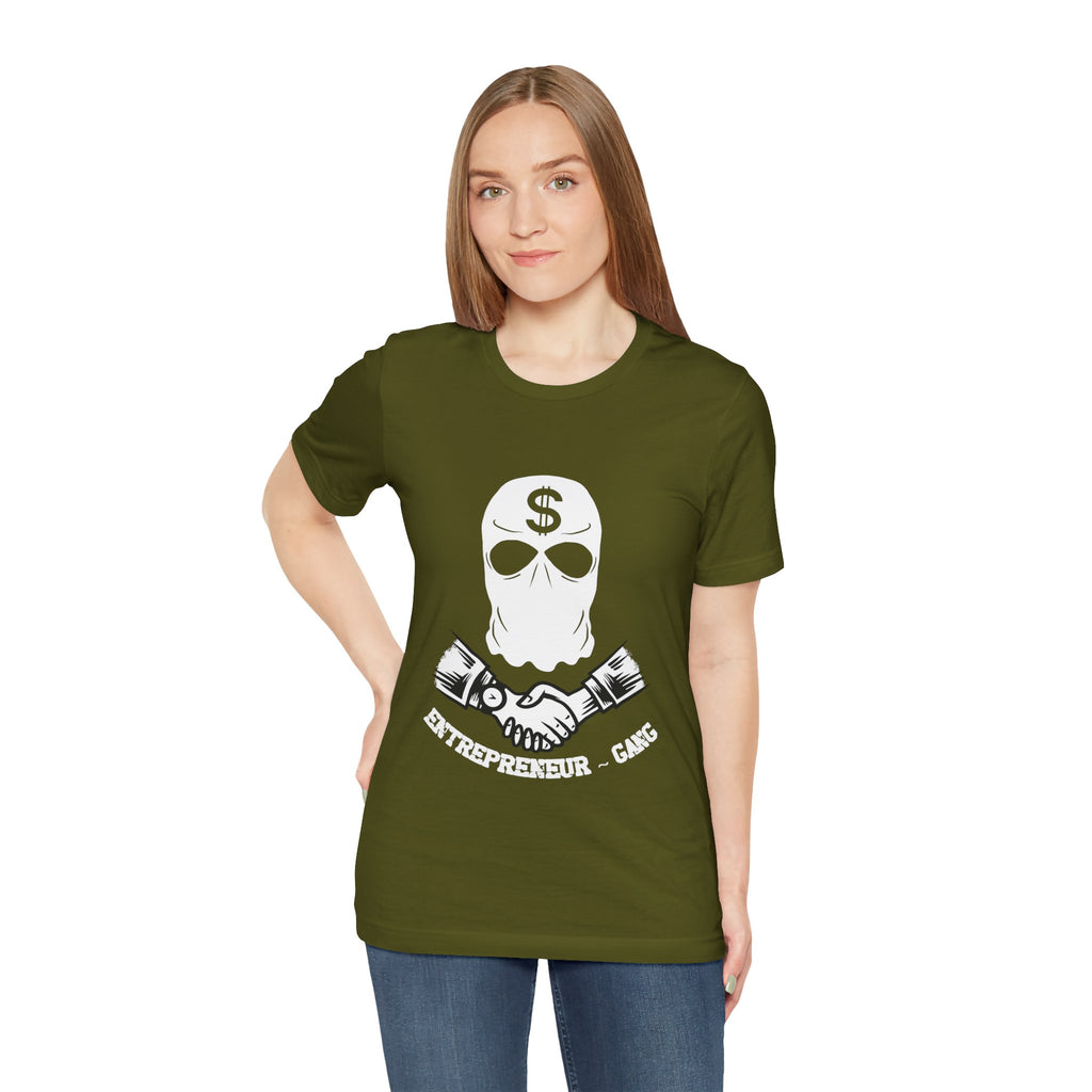 Entrepreneur Gang T-Shirt — Skull Mask Money Logo Tee