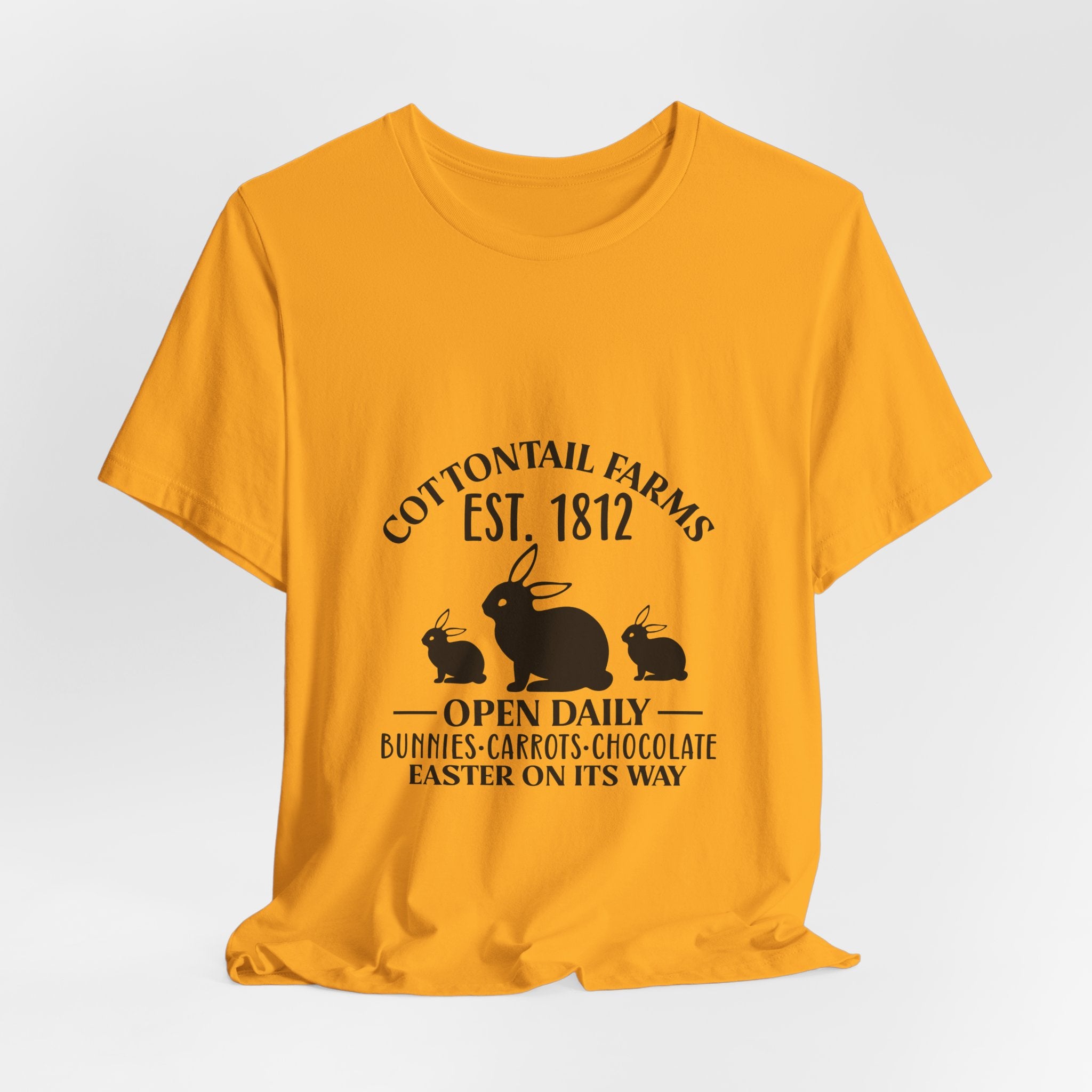 Easter Bunny Farm T-Shirt — "Cottontail Farms Est. 1812" Vintage Easter Tee