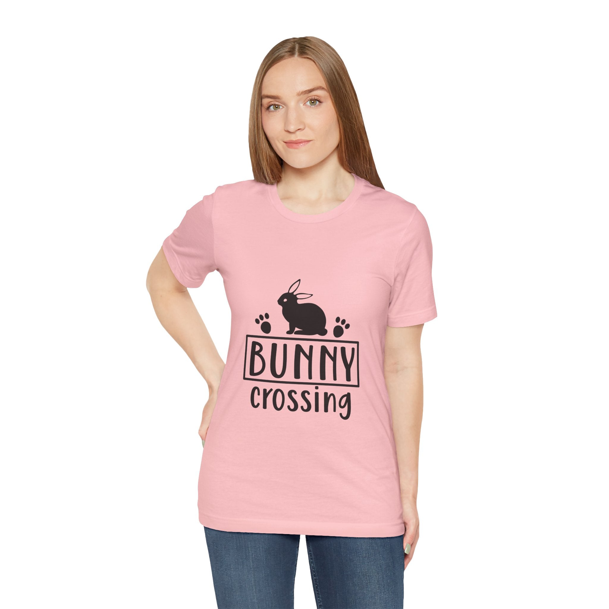 Bunny Crossing T‑Shirt — Cute Rabbit Graphic Tee for Easter & Animal Lovers